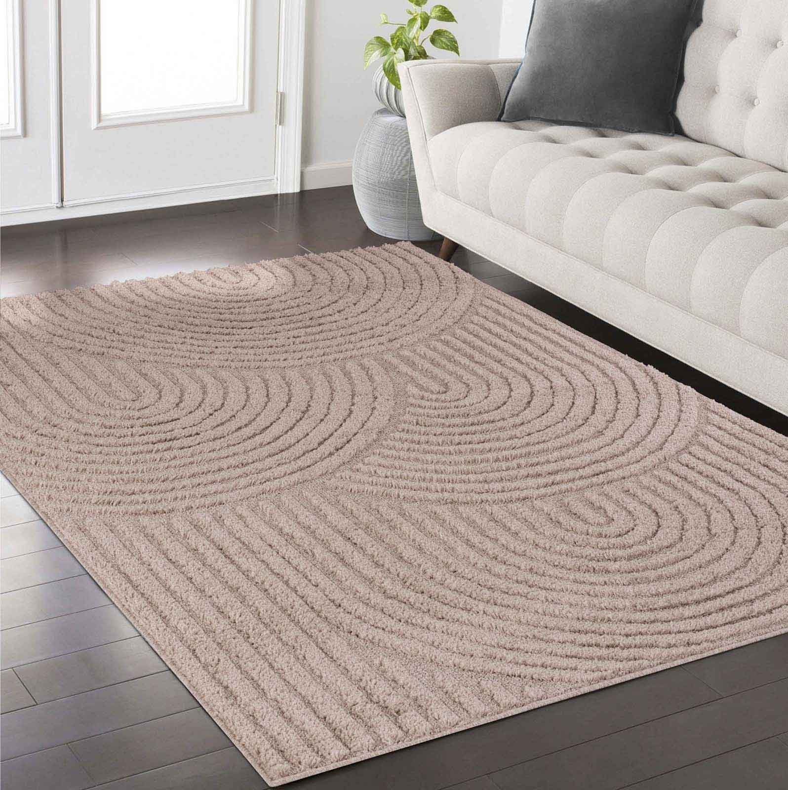 TaraCarpet Designteppich Designerteppich Tokio hoch-tief Struktur günstig online kaufen