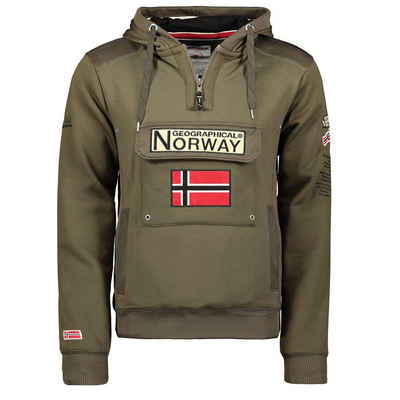 Geographical Norway Kapuzenpullover Gymclass by leyoley mit großer Bauchtasche und warmer Kapuze