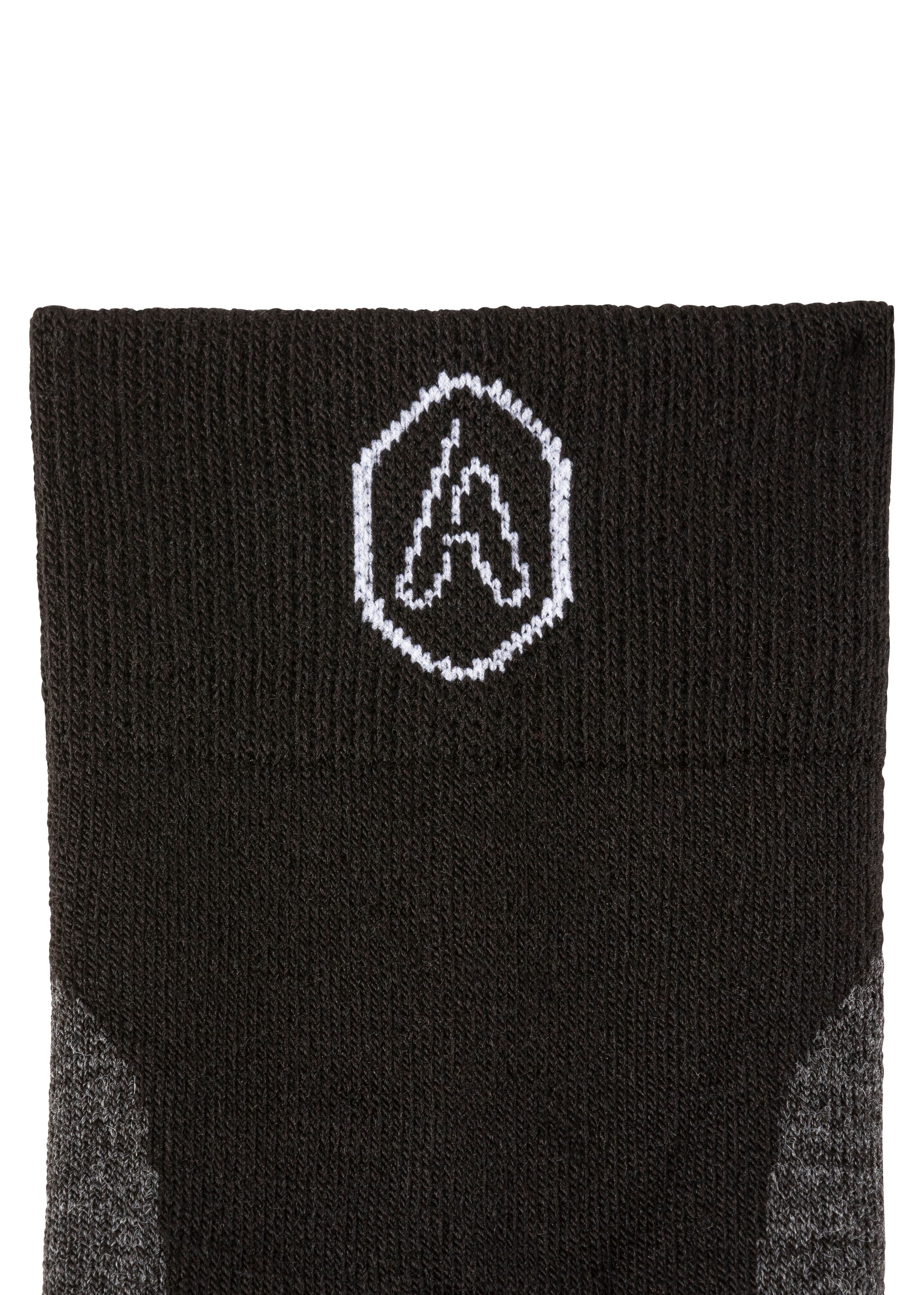 Apollo Kniestrümpfe ADULTS SKI SOCKS DESIGN (2er Pack) Unisex, hoch, mit Logostickerei in zwei verschiedenen Designs