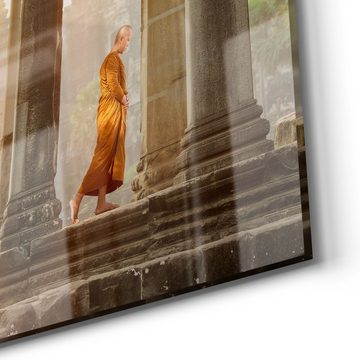 DEQORI Magnettafel 'Mönch in Tempelanlage', Whiteboard Pinnwand beschreibbar