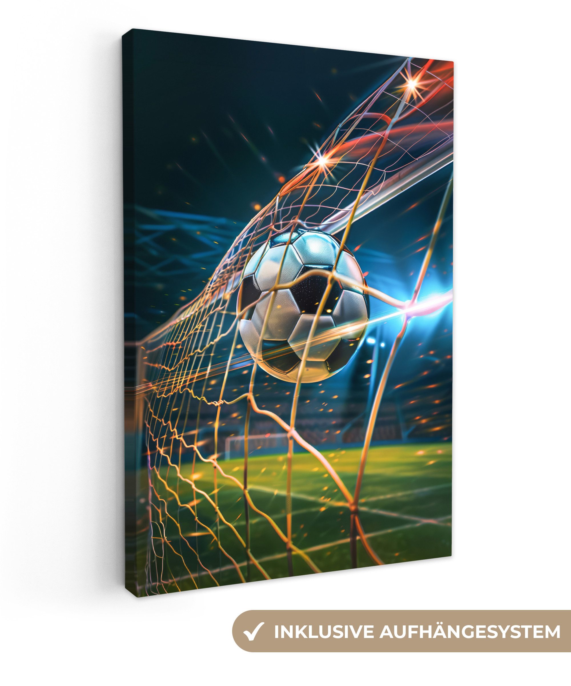 OneMillionCanvasses® Leinwandbild Fußball - Tor - Sport - Jungen, Fotodruck günstig online kaufen