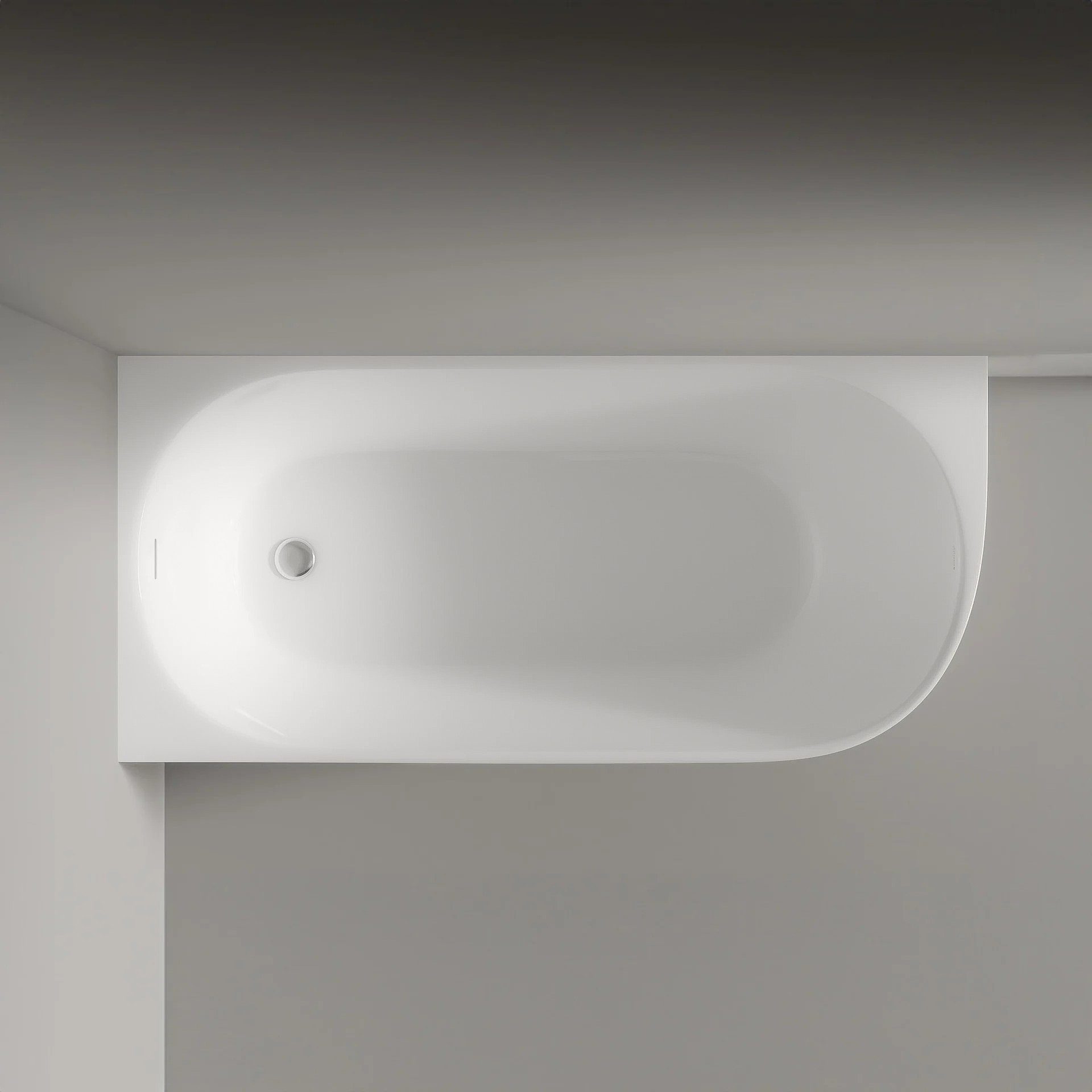 Bernstein Eckwanne NORA CORNER LINKS, Eckbadewanne, Sanitäracryl, asymmetrisch