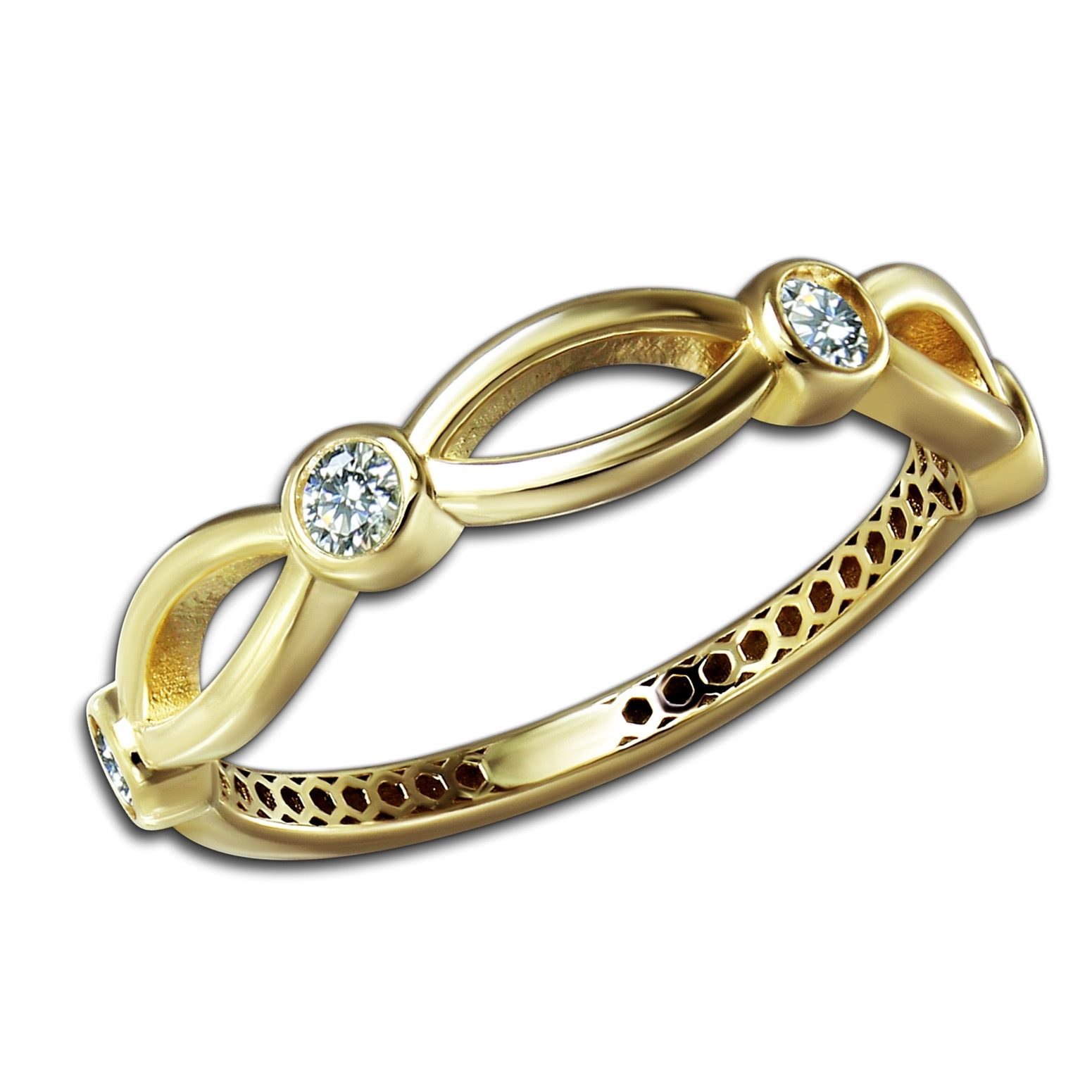 GoldDream Goldring GoldDream Gold Ring Zirkonia Ranke Gr.56 (Fingerring), Damen Ring Ranke, 56 (17,8), Echtgold, 333er Gelbgold, gold