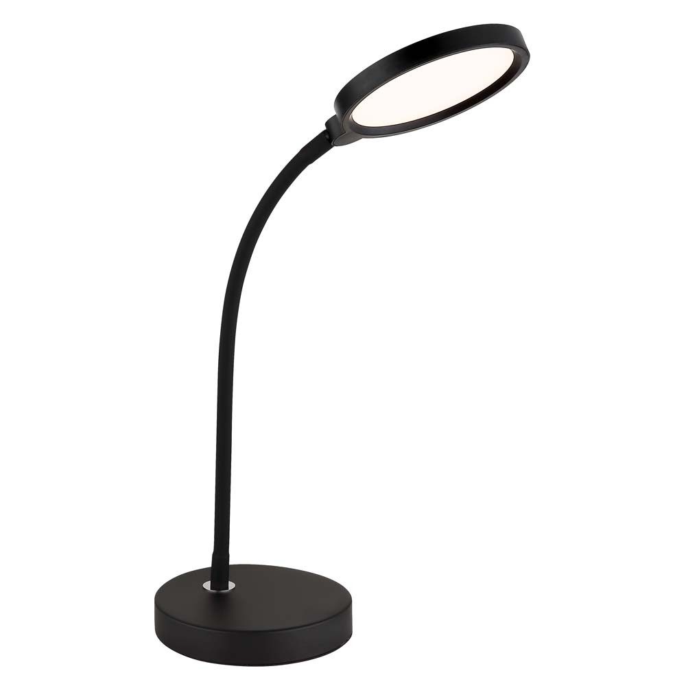 GLOBO LIGHTING Schreibtischlampe, LED-Leuchtmittel fest verbaut, Farbwechsel, Neutralweiß, Kaltweiß, Warmweiß, Tageslichtweiß, Tischleuchte Schreibtischlampe Leselampe schwarz Touchdimmer LED 56 cm