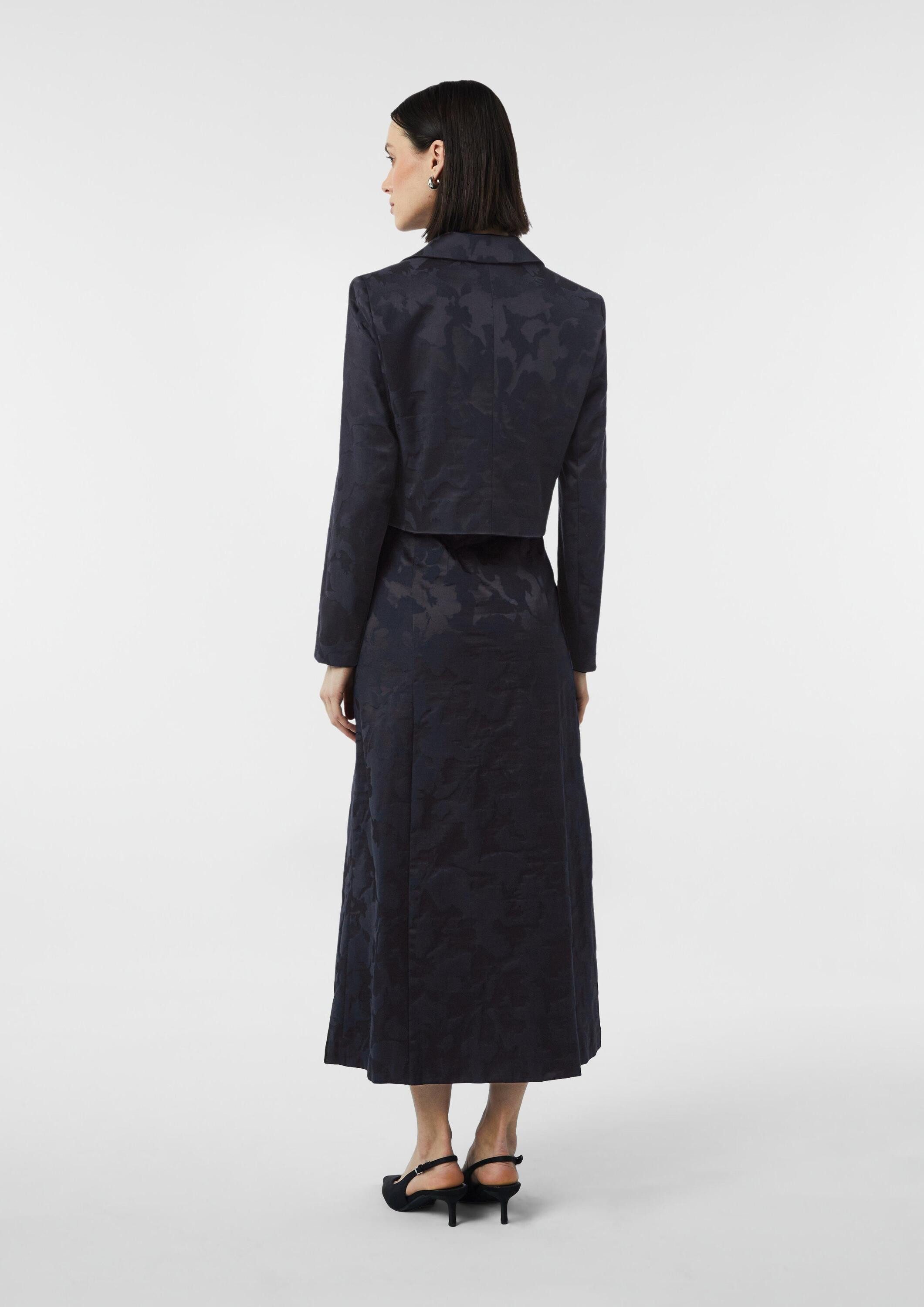 comma Jackenblazer Indoor-Blazer Kurzer Jacquard-Blazer