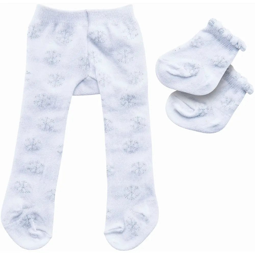 Heless Puppenkleidung Puppen-Strumpfhose mit Söckchen ''Eiskristalle'', Gr. 35-45 cm