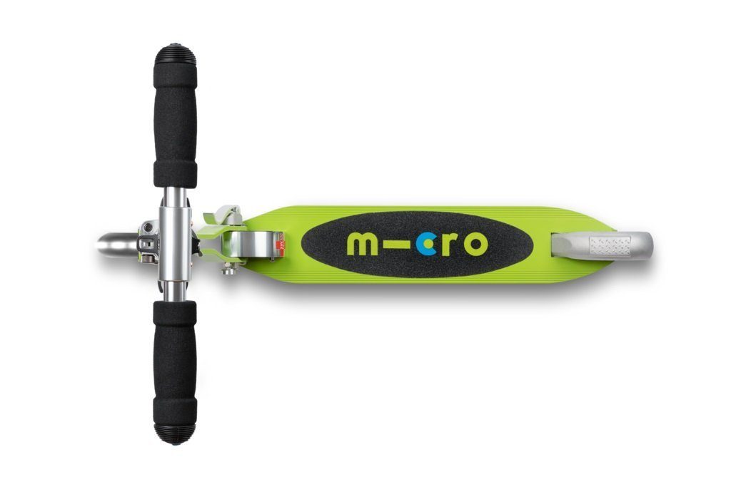 Micro Scooter Kinderscooter Sprite micro™ LED Rollen, chartreuse höhenverstellbar & klappbar