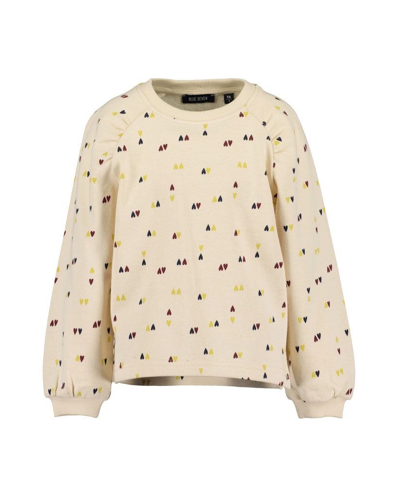 Sweatshirt Blue Seven Mädchen Sweatshirt drei Herzen kiesel beige