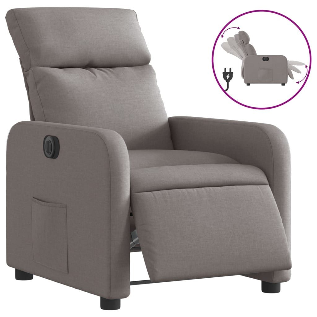 vidaXL Sessel Relaxsessel Elektrisch Taupe Stoff günstig online kaufen