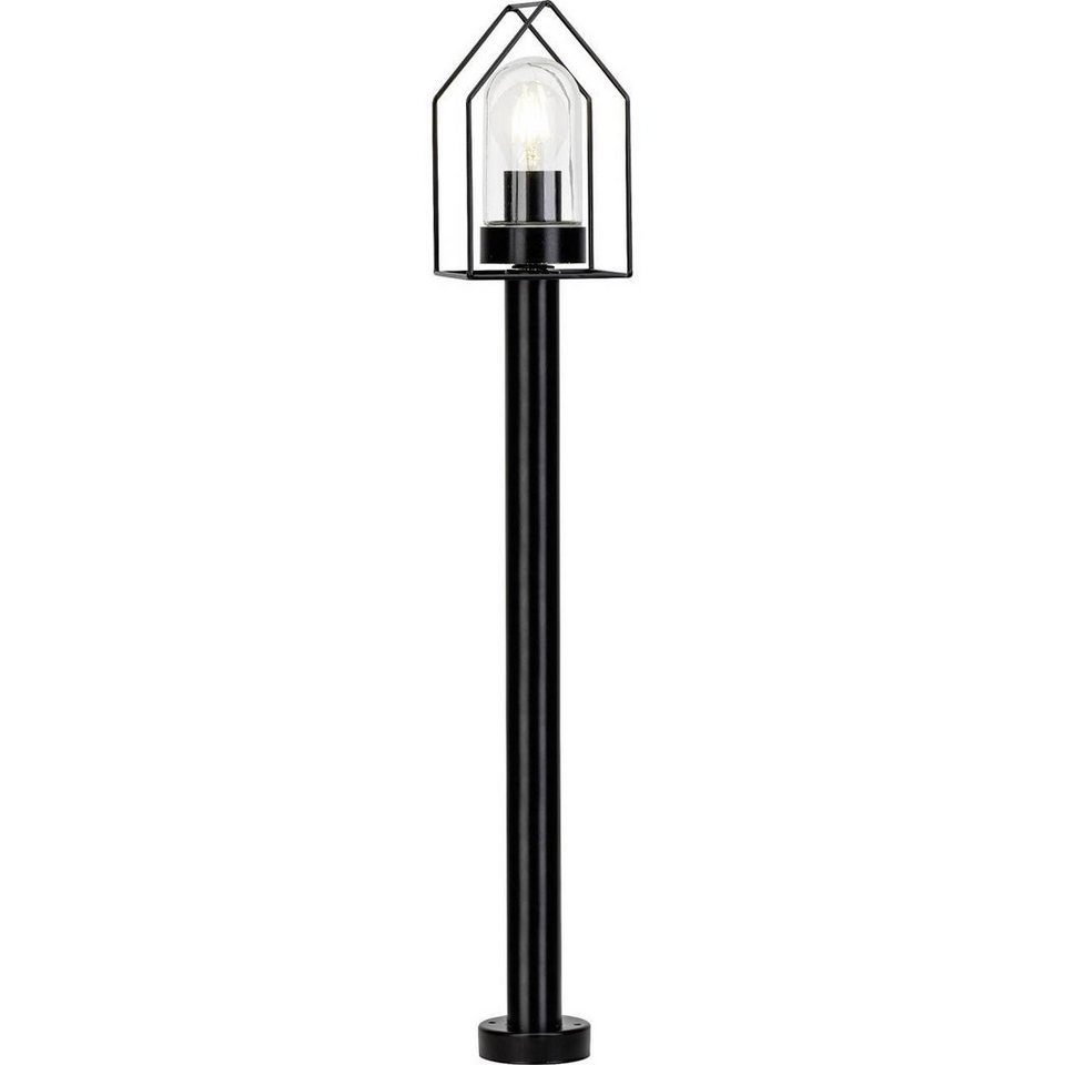 Brilliant Außen-Stehlampe Home, Lampe Home Außenstandleuchte schwarz/transparent  1x A60, E27, 60W, g