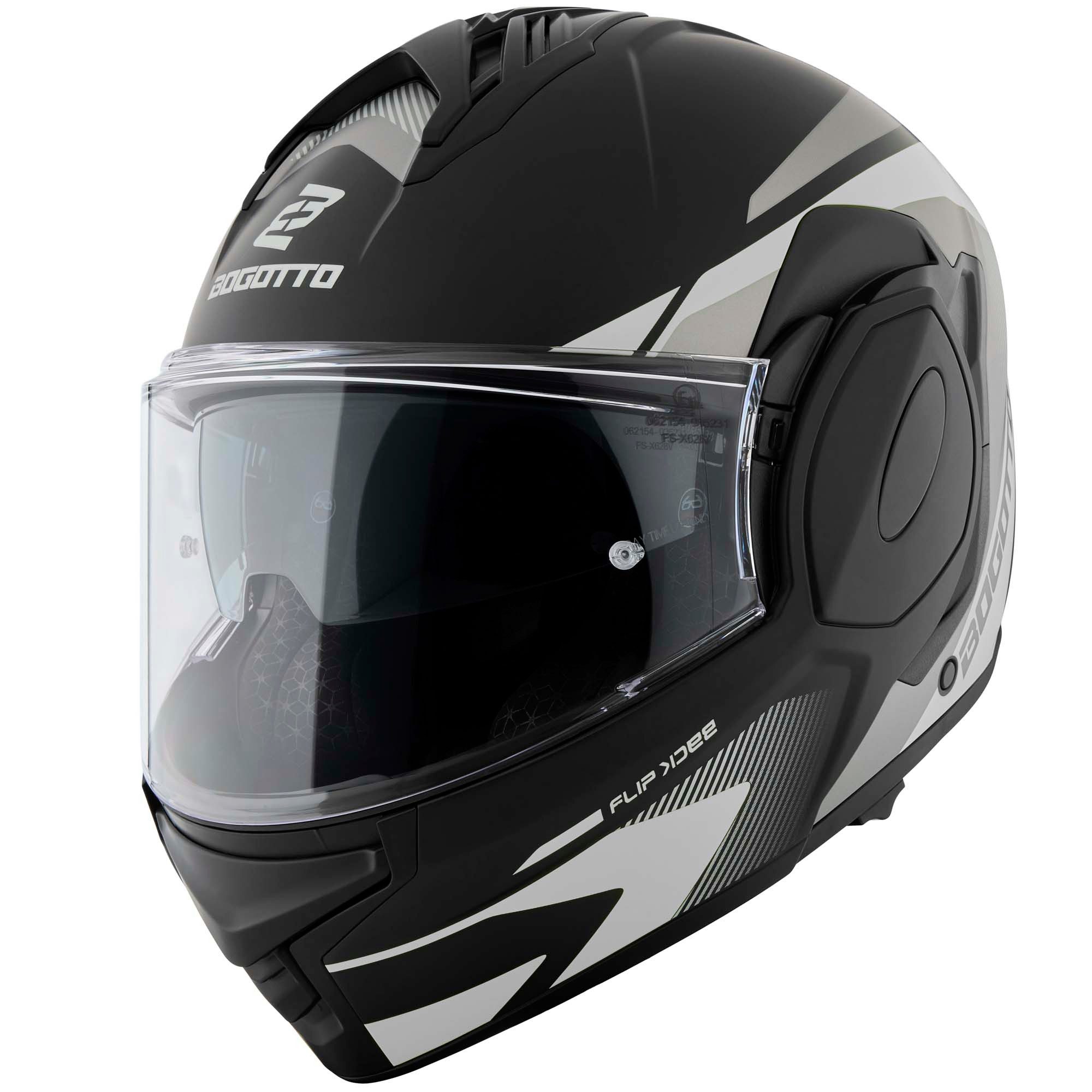 Bogotto Motorradhelm FS-X600 Atyr Klapphelm, Vorbereitet Für Kommunikationssystem,geeignet Brillenträger,vorbe – Bild 2 von 5