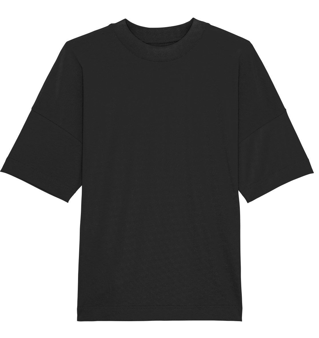 Hityl Oversize-Shirt Blank aus Biobaumwolle Schwarz