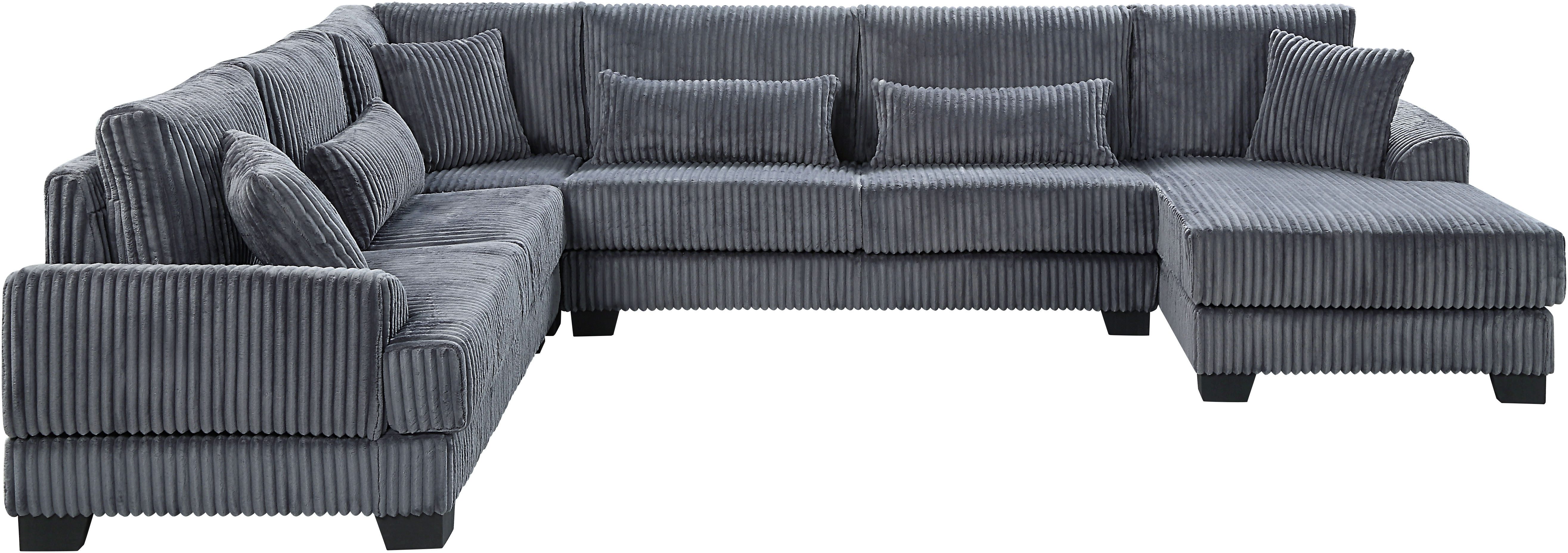 ATLANTIC home collection Wohnlandschaft, weicher XXL-Cordbezug, inklusive 6 günstig online kaufen