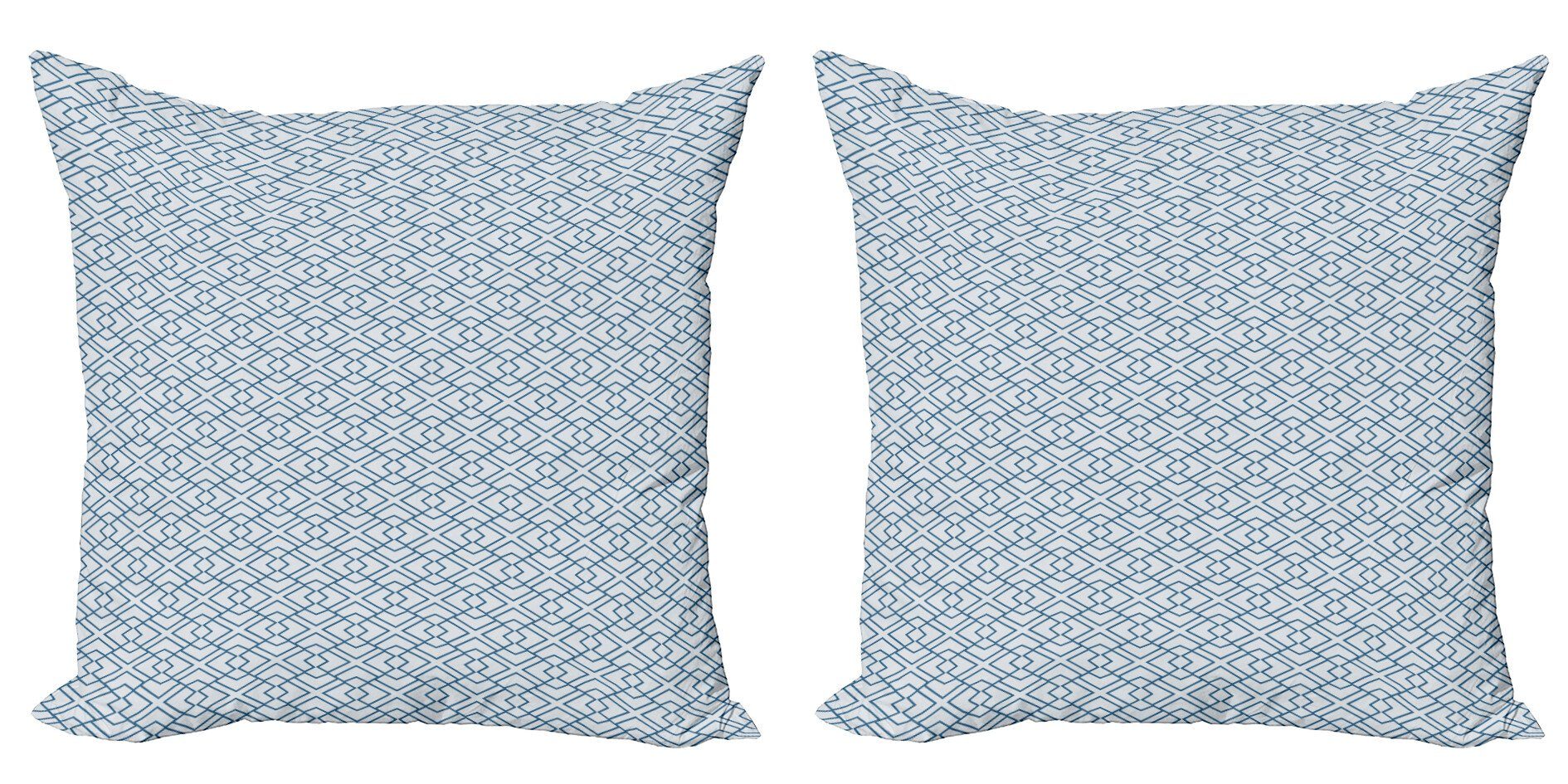 Kissenbezüge Modern Accent Doppelseitiger Digitaldruck, Abakuhaus (2 Stück), japanisch Retro blaue Blüten
