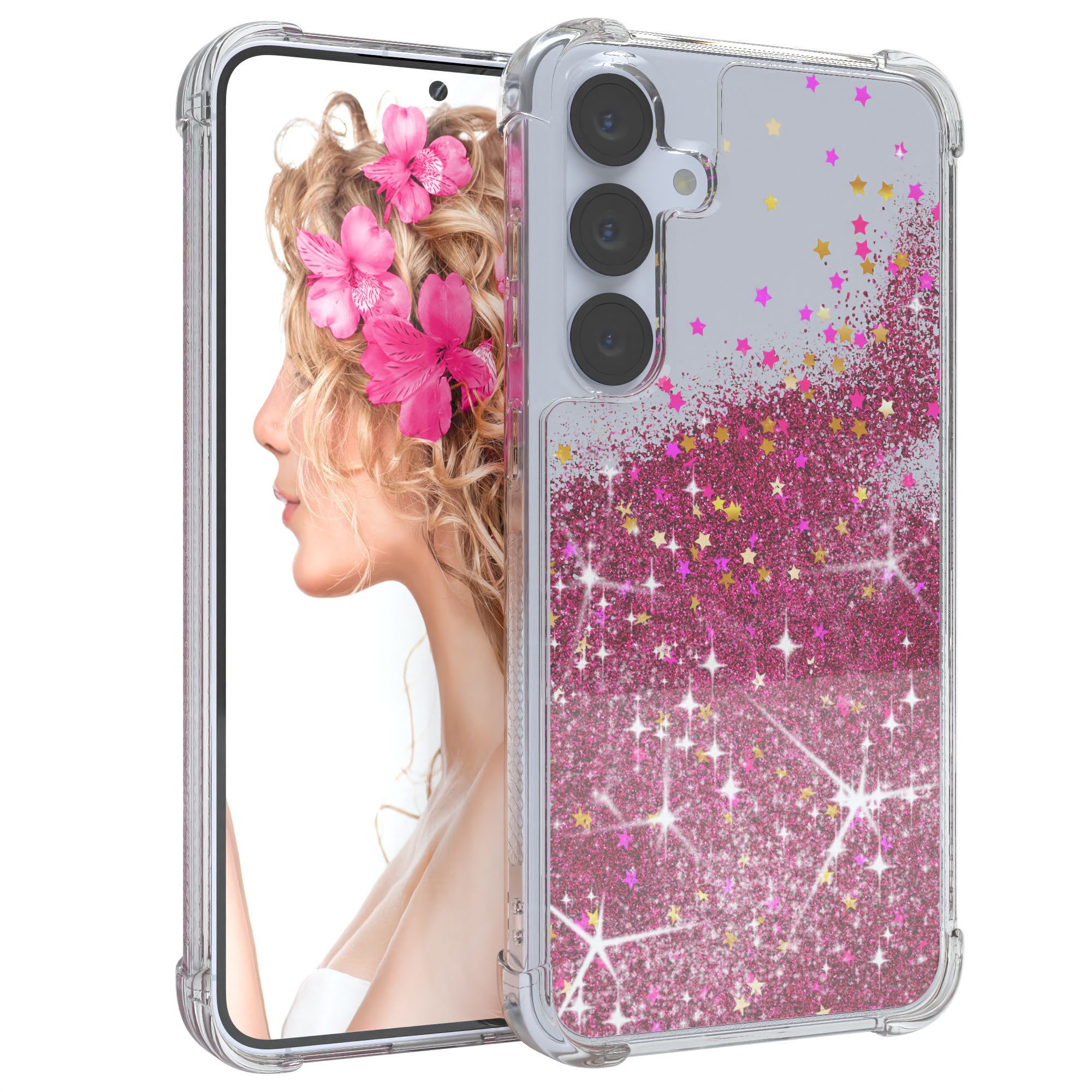 Handyhülle Liquid Glittery Case für Samsung Galaxy S25 Plus