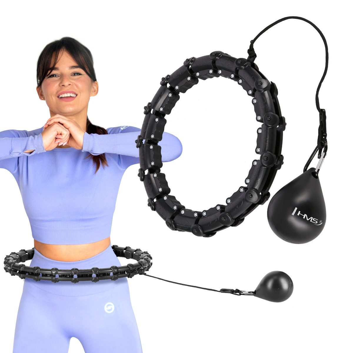 Hula-Hoop-Reifen Hula Hoop mit Gewicht Kugel Fitnessgerät Sportgerät
