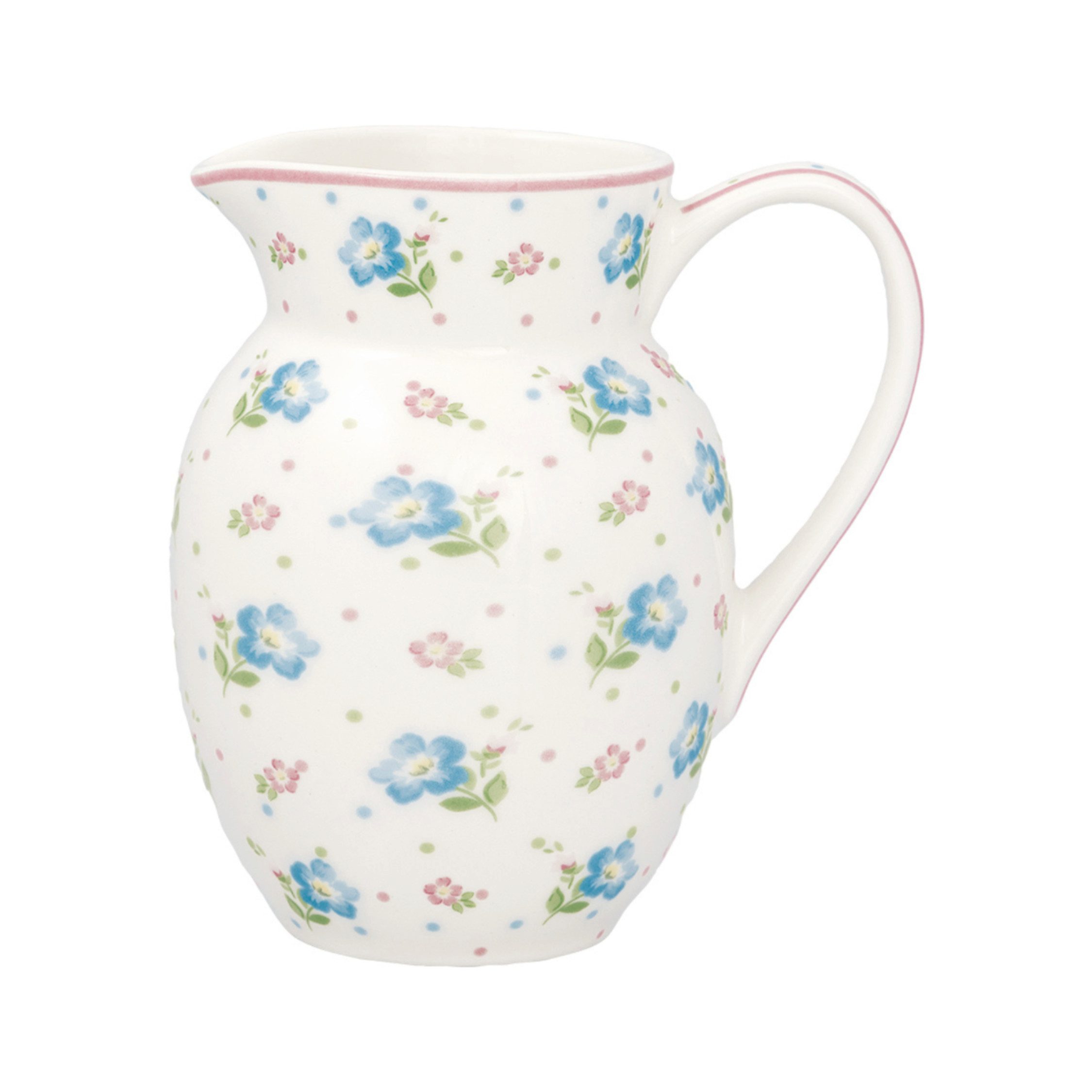 Wasserkrug GreenGate Krug Rosalia Weiß 0,5 L