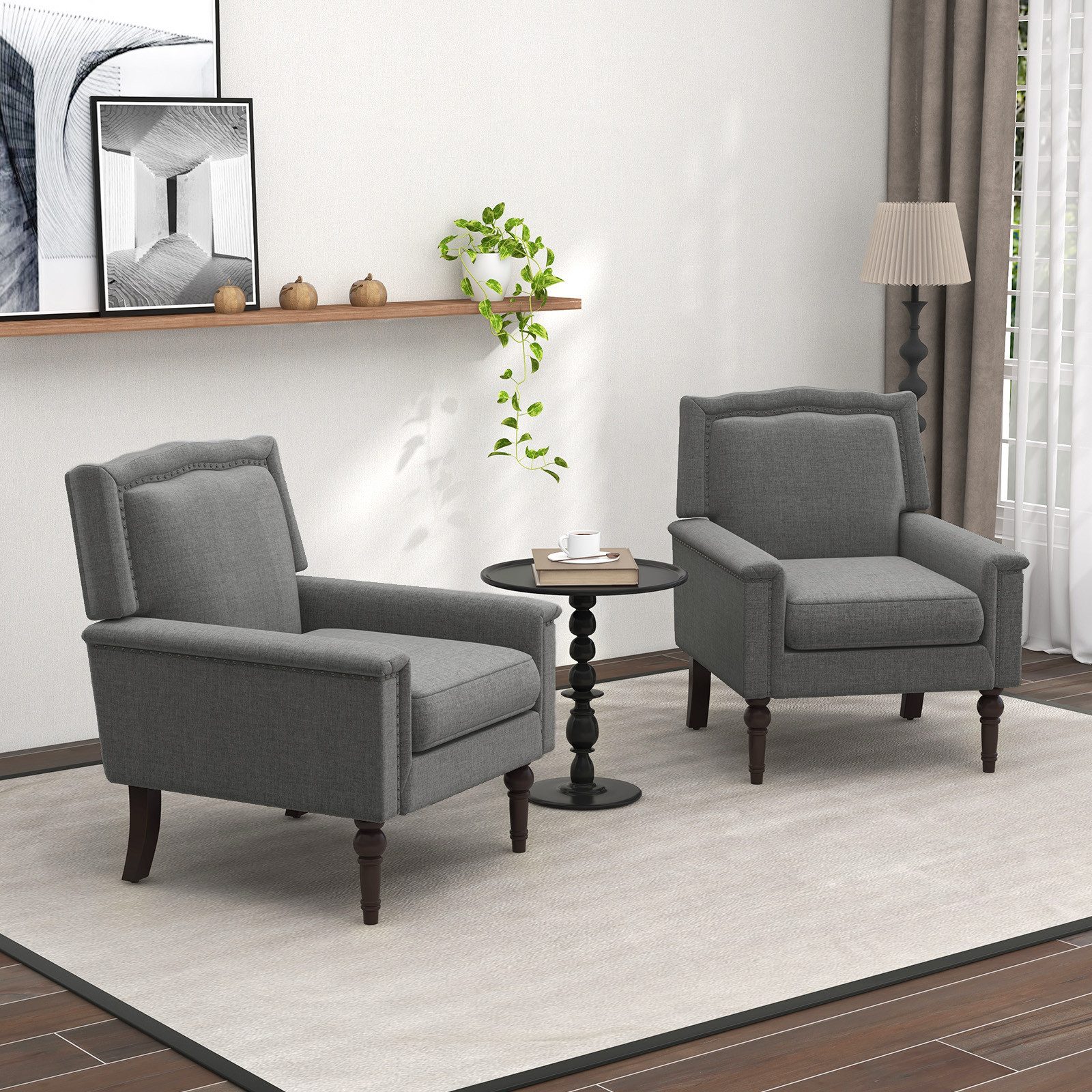 COSTWAY Ohrensessel, Relaxsessel gepolstert, mit Sitzkissen, günstig online kaufen