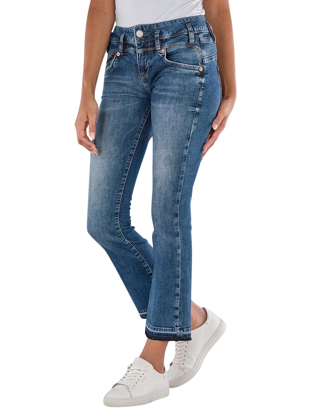 Herrlicher Bootcut-Jeans Pearl Cropped Reused Denim günstig online kaufen