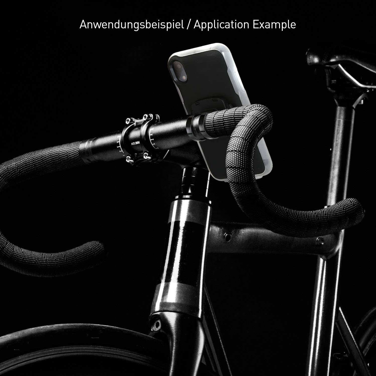 Wicked Chili Navigation Device Mount Bicycle Bike Replacement Handlebar / Stem Mount, (1 piece, Made in Germany, bicycle mount with 4-prong system, suitable for)