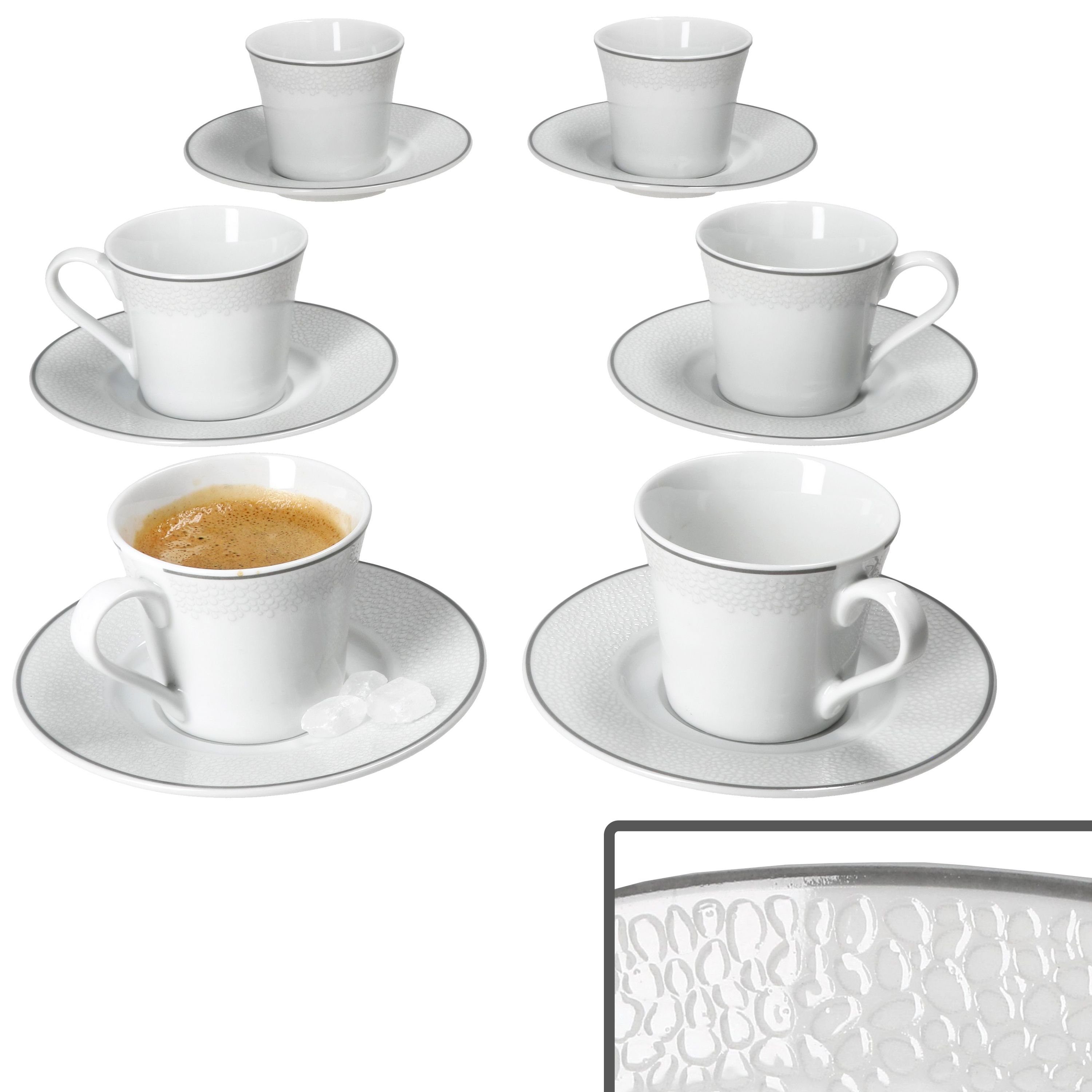 Personen, Espressotasse + für Breker & 6 Venezia Ritzenhoff Porzellan Untertasse Tasse Ritzenhoff