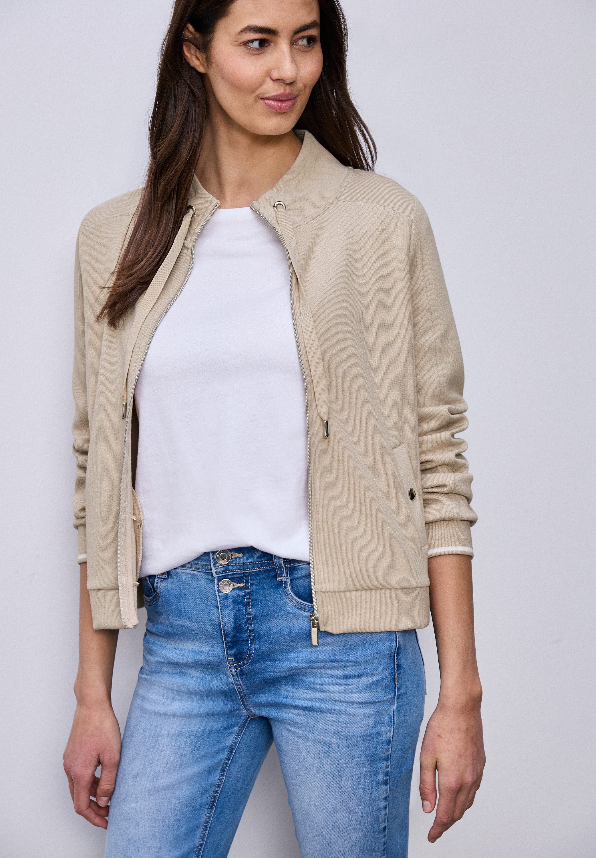 STREET ONE Cardigan mit College-Style Details