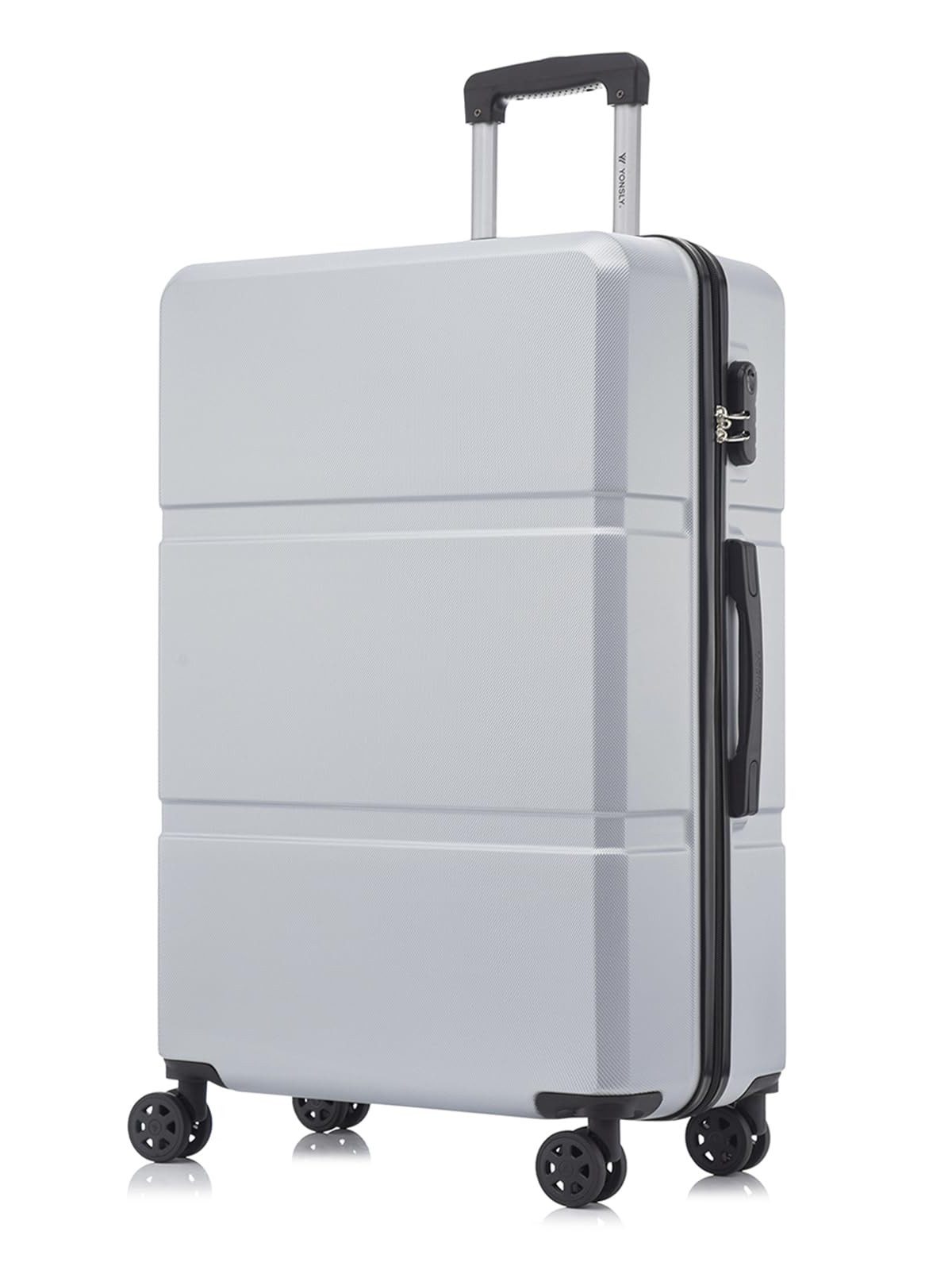 YONSLY Hartschalen-Trolley Hartschalen-Koffer Trolley Rollkoffer Zahlenschloss, Handgepäck, 4 Rollen, ABS-Hartschale, robuster Reisekoffer mit Teleskopgriff,46/55/66/76 cm