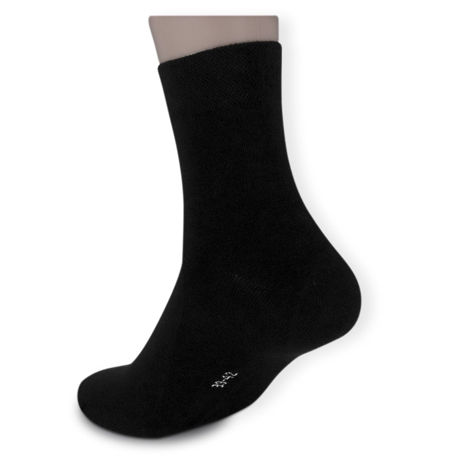 Sockenbude schwarz) Gummi 5-Paar, Komfortbund Die mit Business-Socken Kurzsocken BLACK (Bund, ohne