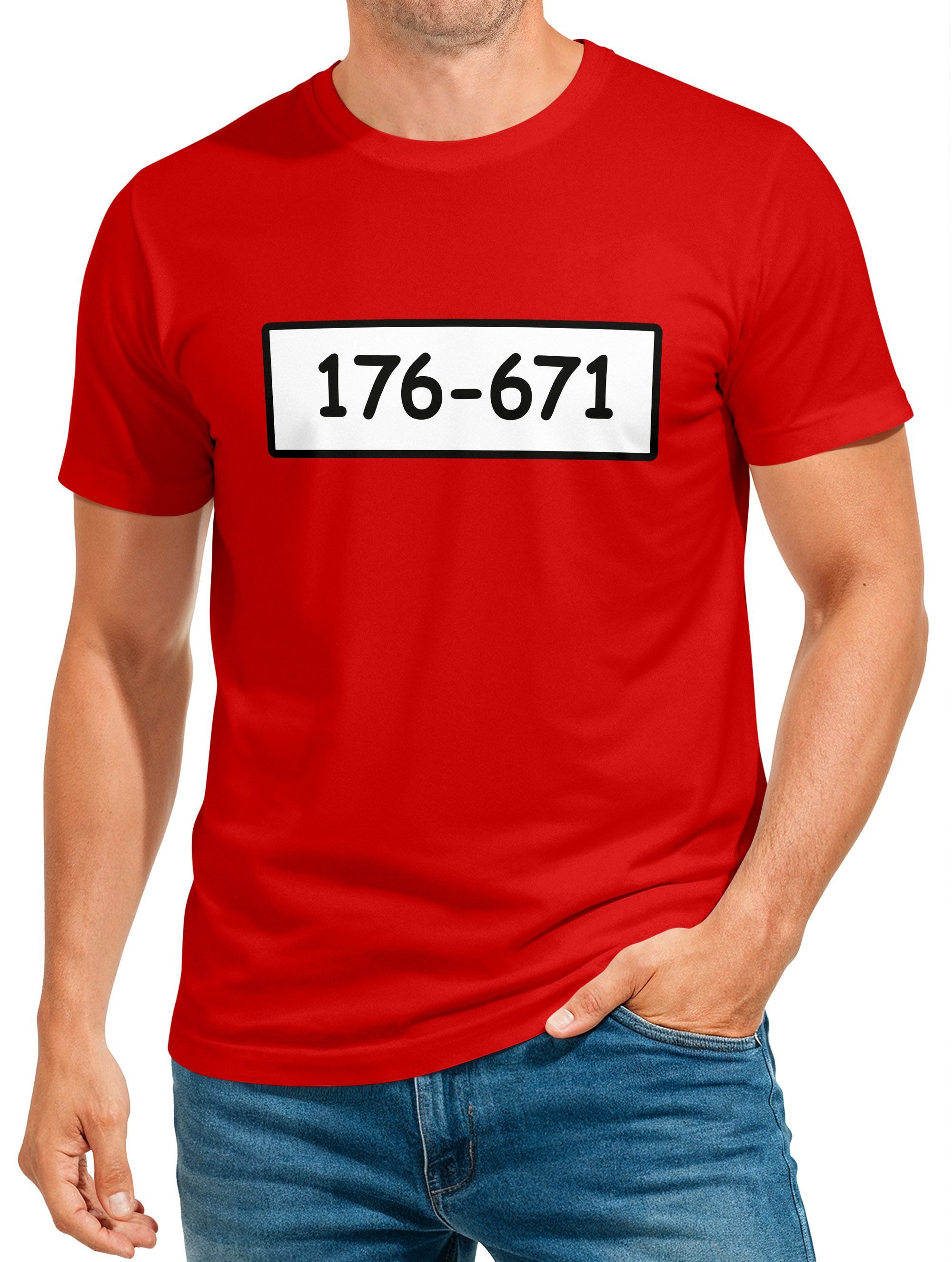 Print-Shirt Herren T-Shirt Panzerknacker Karneval Fasching Banditen Bande
