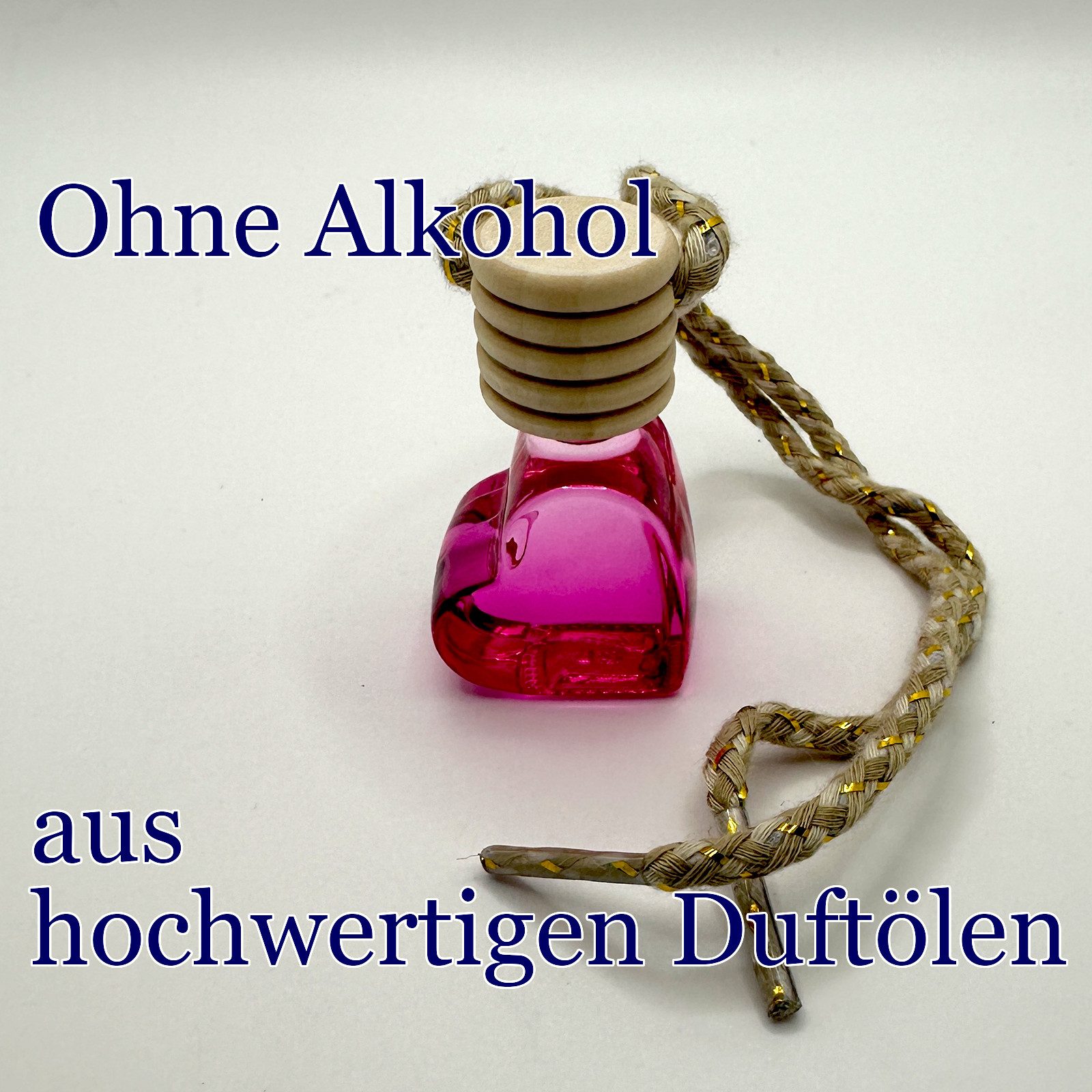 WonderWax Raumduft WonderWax® Auto Duft Herz Pink 6 ml, Innenraum Deko (Pfirsich & Pistaziencreme), Duftrichtung: Pfirsich und Pistaziencreme
