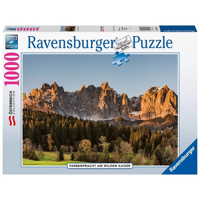 Ravensburger Puzzle Österreich Collection Farbenpracht am Wilden Kaiser 16870 1000 Puzzleteile