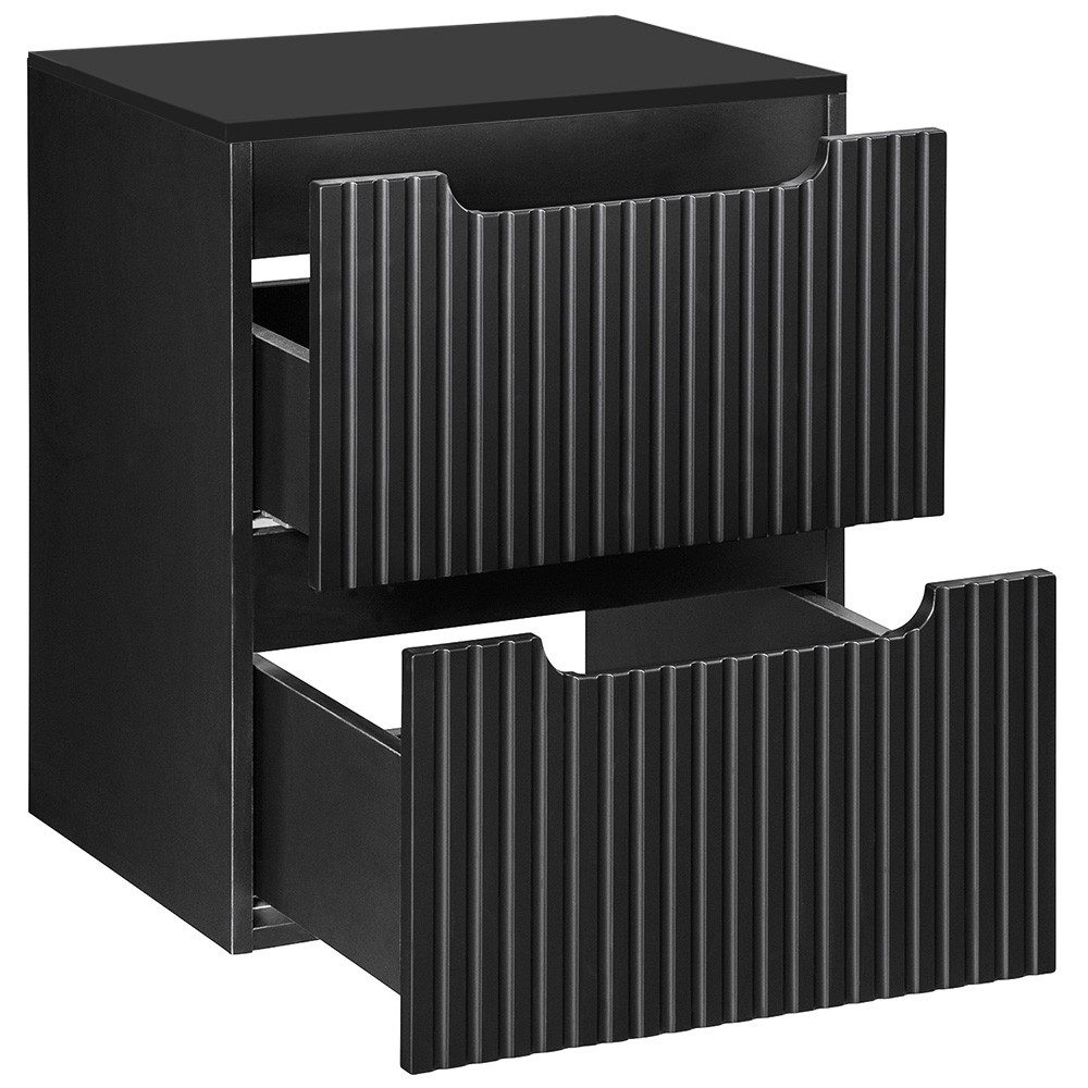 Lomadox Waschbeckenschrank NEWPORT-56-BLACK 50 cm Waschtisch-Unterschrank 4 günstig online kaufen