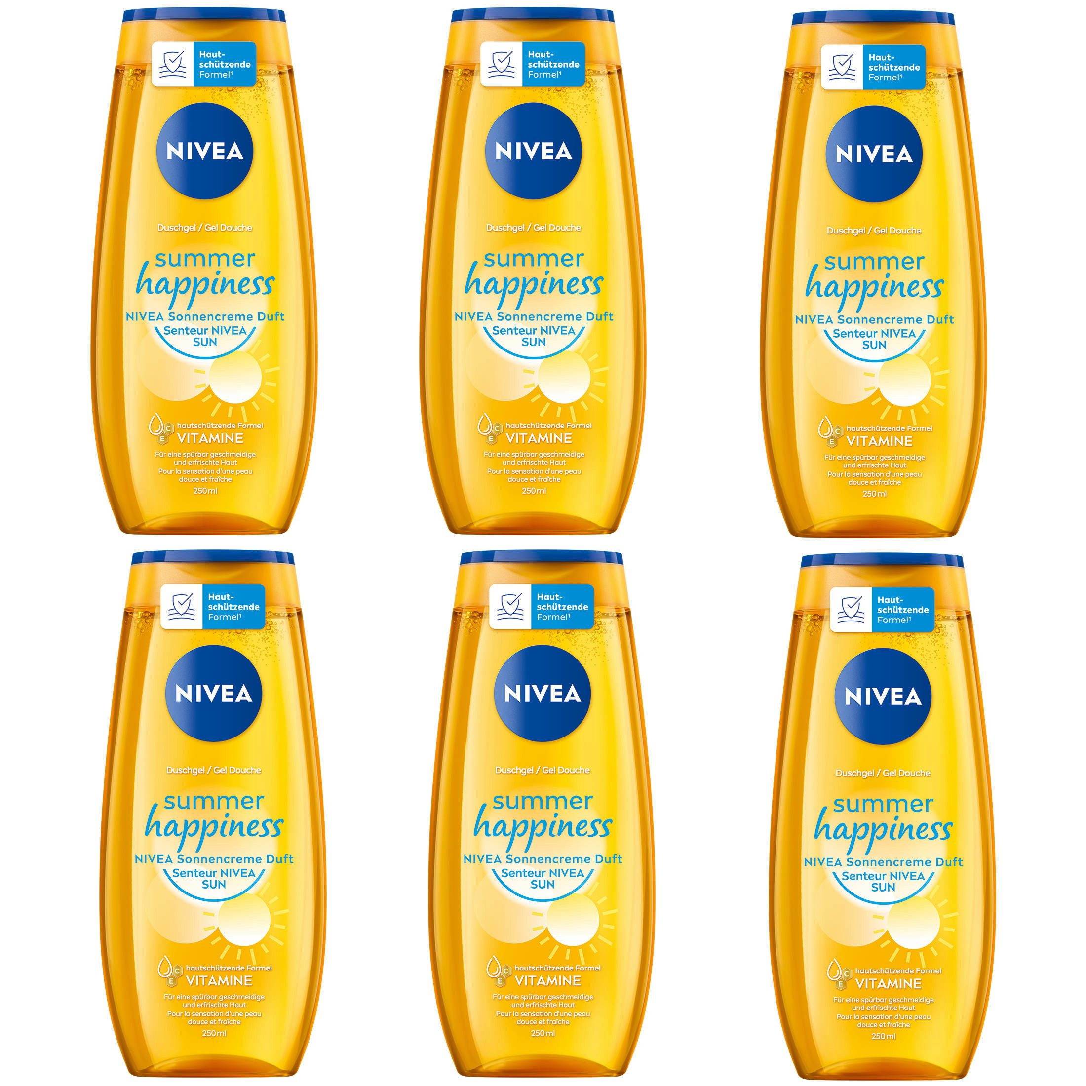 Duschgel Summer Happiness Sonnenduft 6 x 250 ml