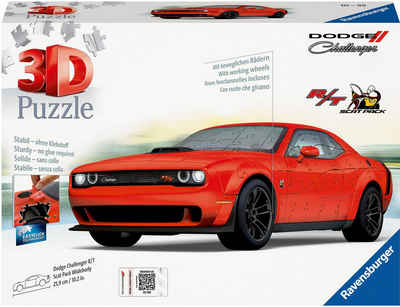Ravensburger 3D-Puzzle Dodge Challenger R/T Scat Pack Widebody, 108 Puzzleteile, Made in Europe; FSC®- schützt Wald - weltweit