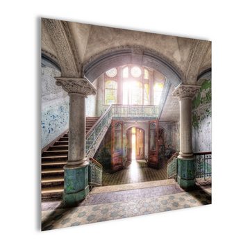 artissimo Glasbild Glasbild 50x50cm Bild aus Glas Lost Places Urbex