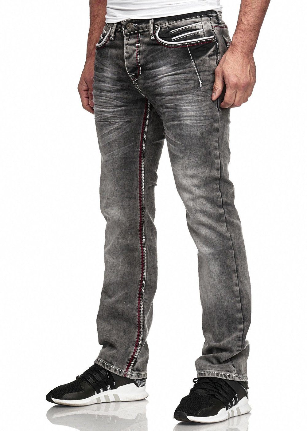 Code47 5056 Jeans Dunkelgrau Regular-fit-Jeans verschiedene Modelle