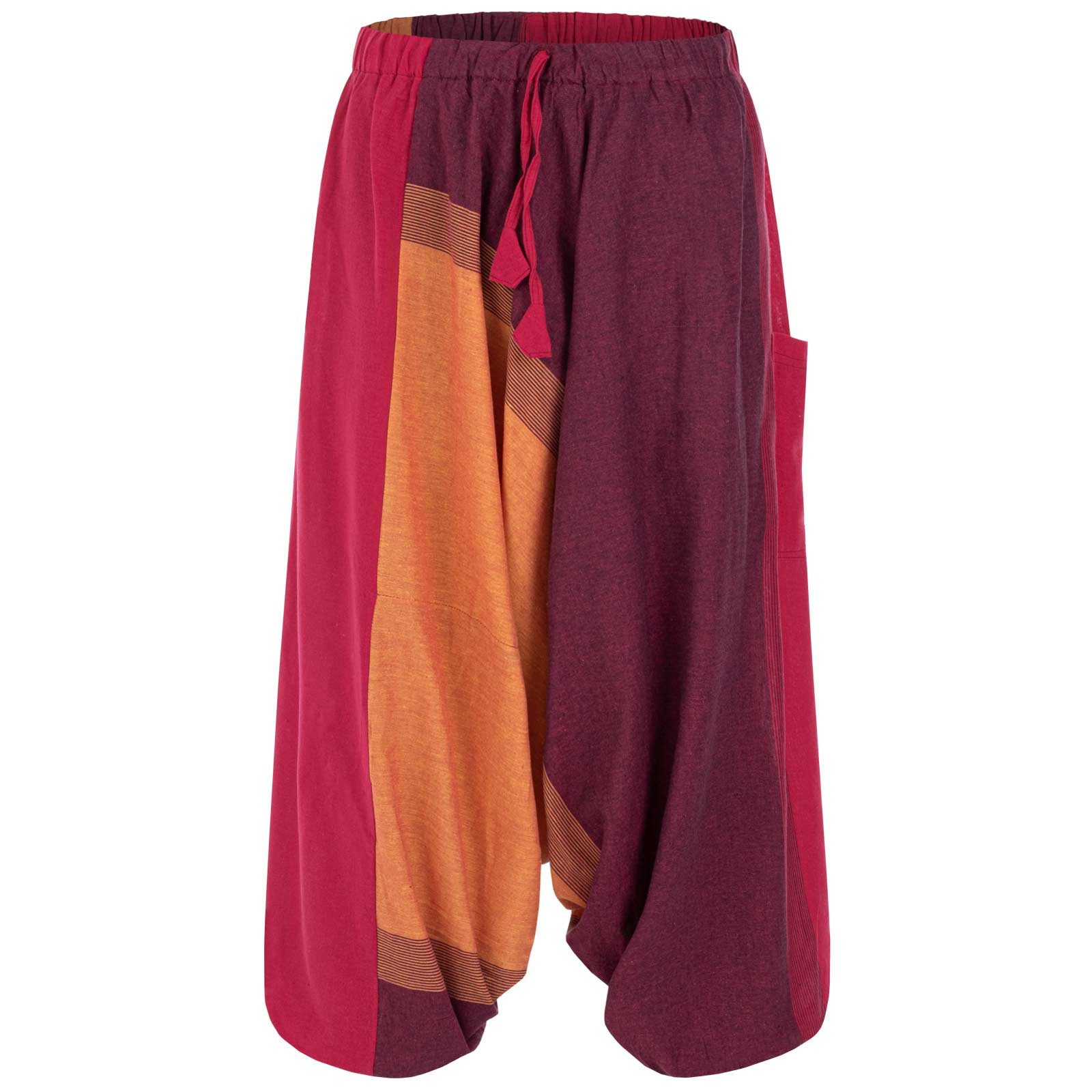 KUNST UND MAGIE Haremshose Unisex Haremshose onesize Bunt Hippie Goa Fair Boho Baggy Pluder-Hose