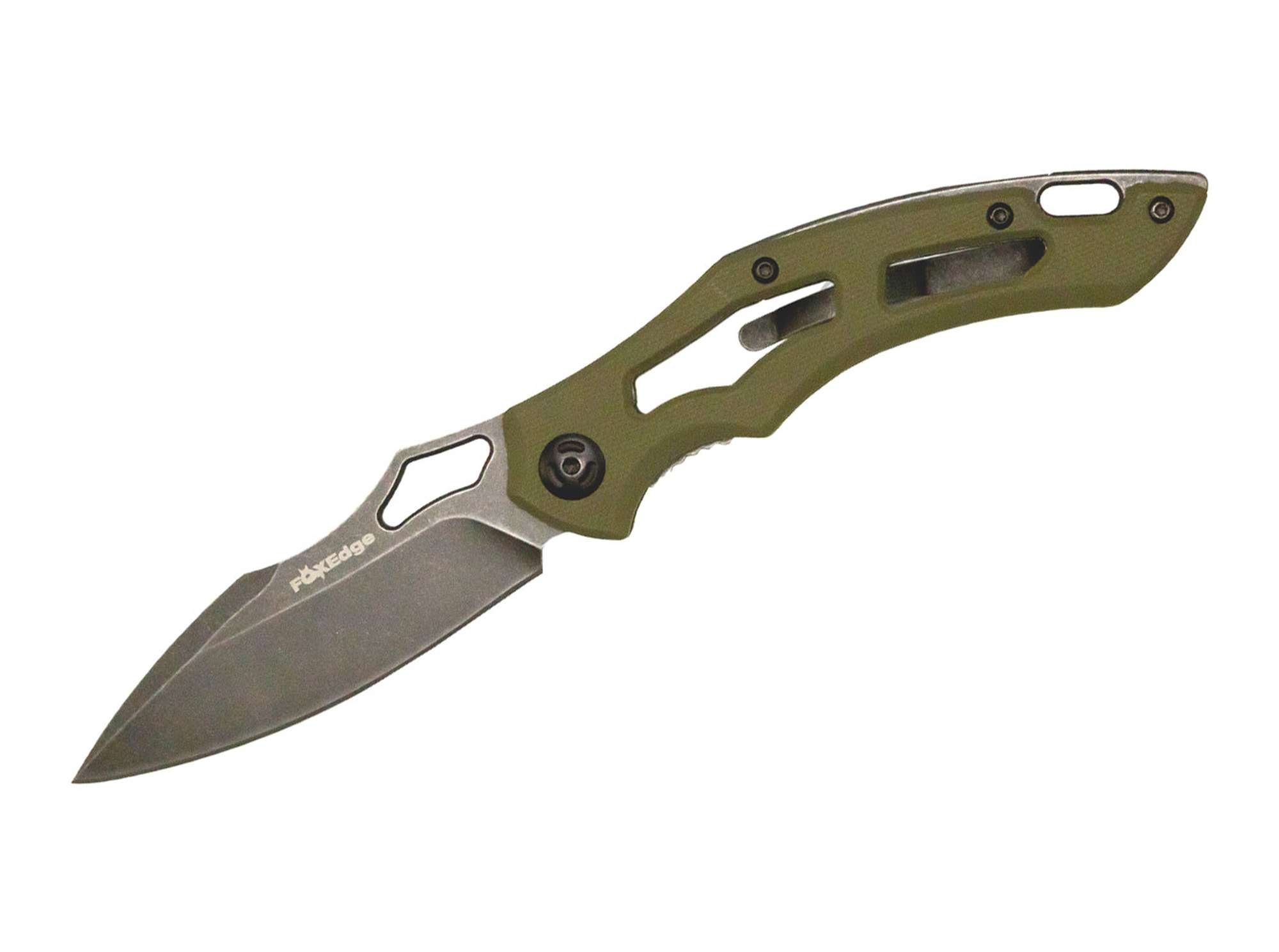 Fox Knives Taschenmesser FoxEdge Sparrow G10 od green Klappmesser Linerlock, mit Clip | Taschenmesser