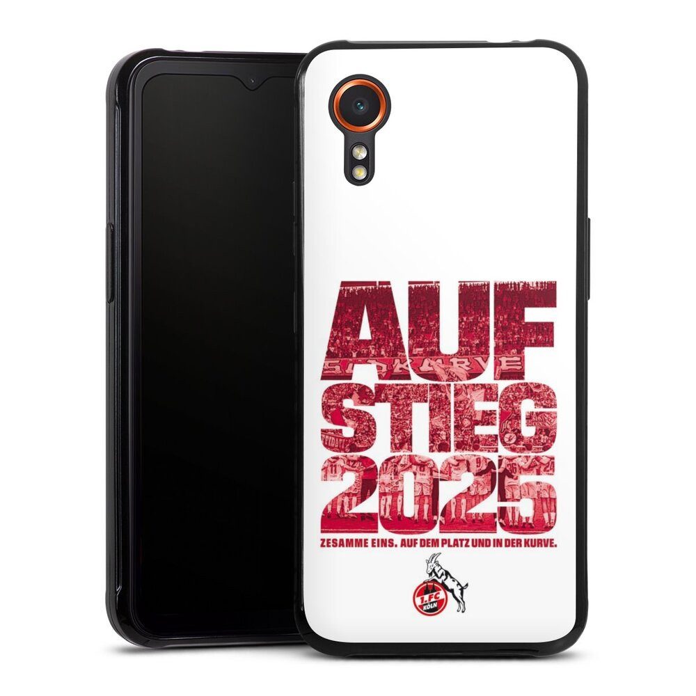 DeinDesign Handyhülle 1. FC Köln Aufstieg Offizielles Lizenzprodukt 1. FC Köln Aufstieg 2025, Samsung Galaxy Xcover 7 Silikon Hülle Bumper Case Handy Schutzhülle