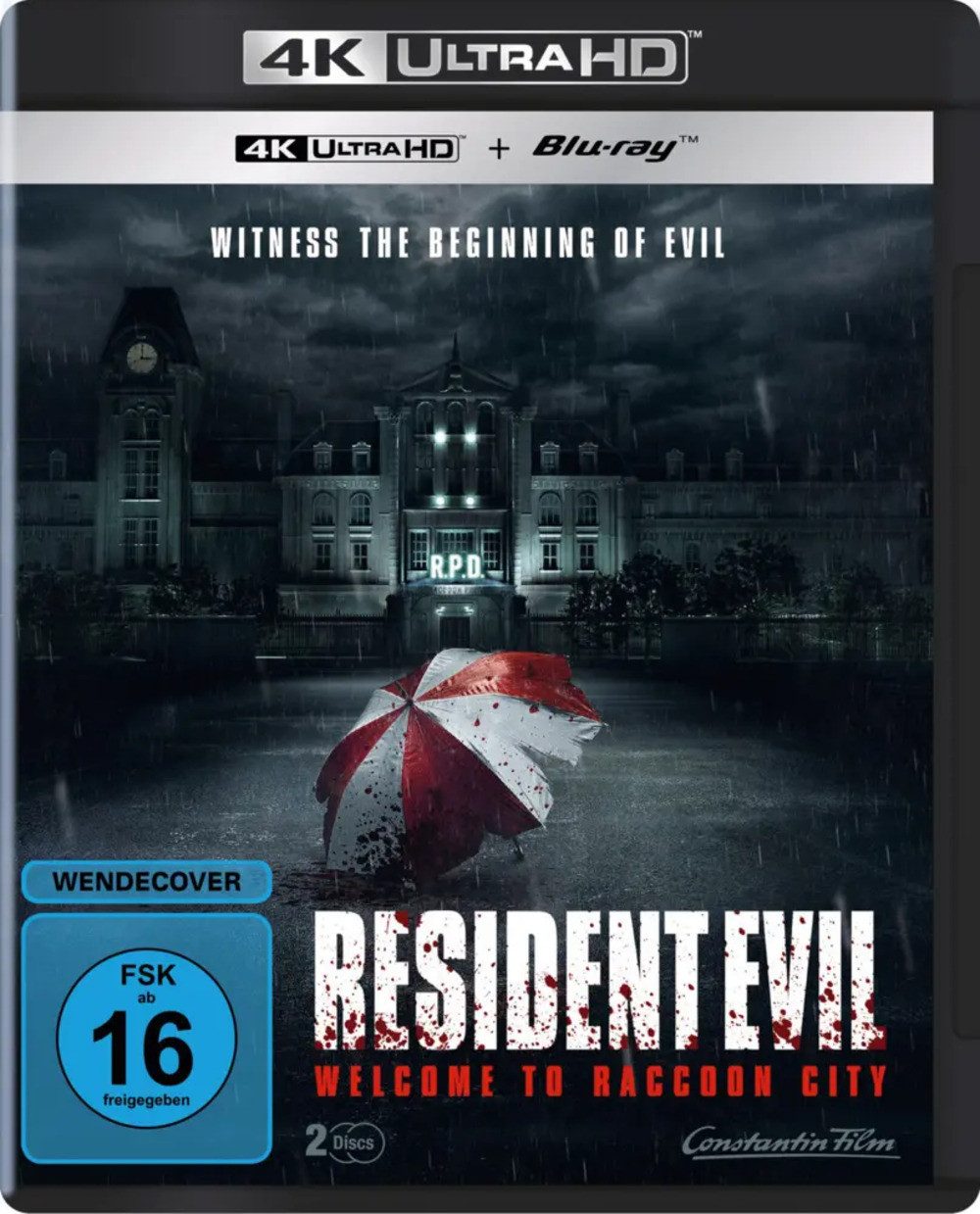 Blu-ray Resident Evil: Welcome to Raccoon City 4K, 1 UHD-Blu-ray + 1 Blu-ray
