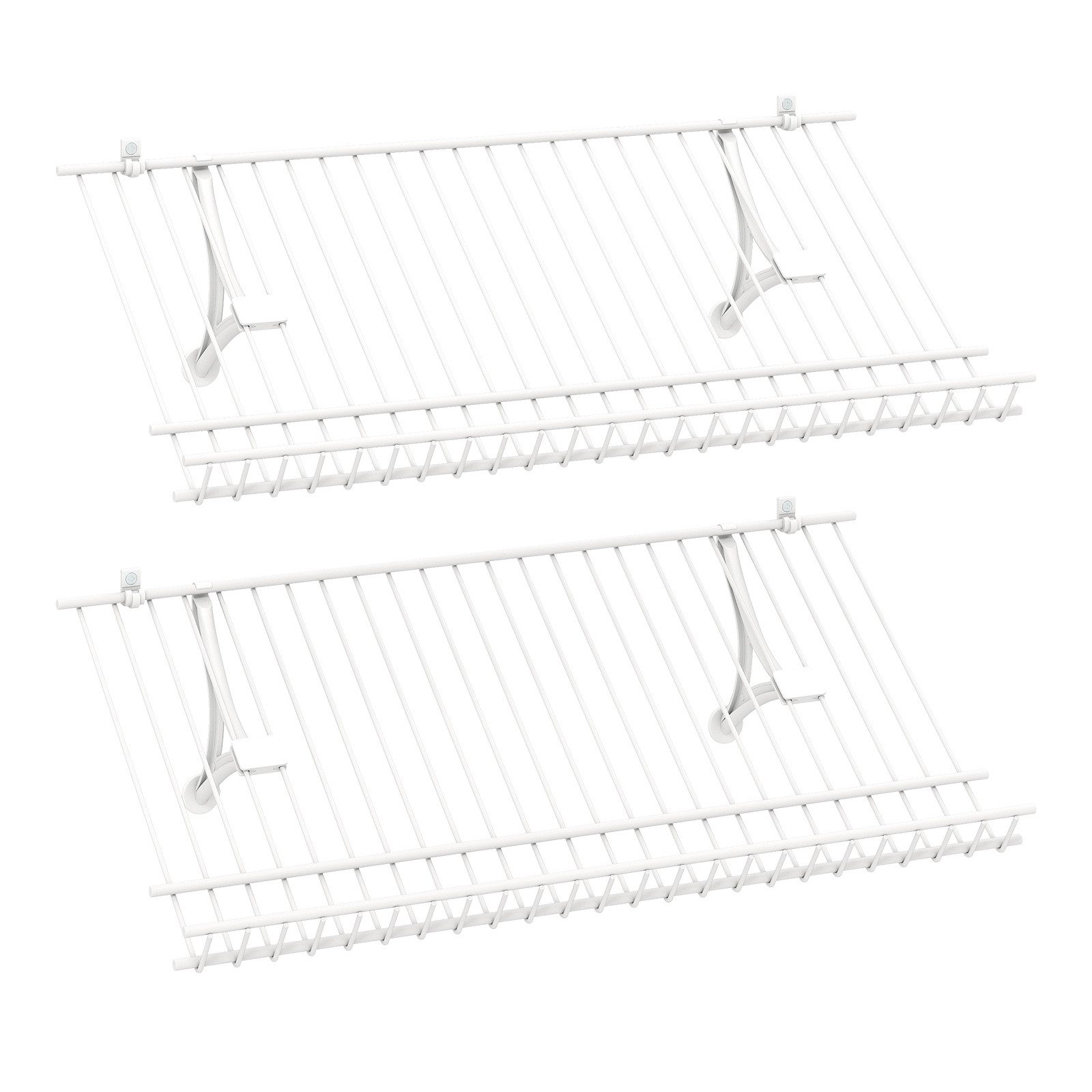 COSTWAY Schuhregal, 2-tlg., Wandmontage, Metall-Draht Lagerorganisator günstig online kaufen