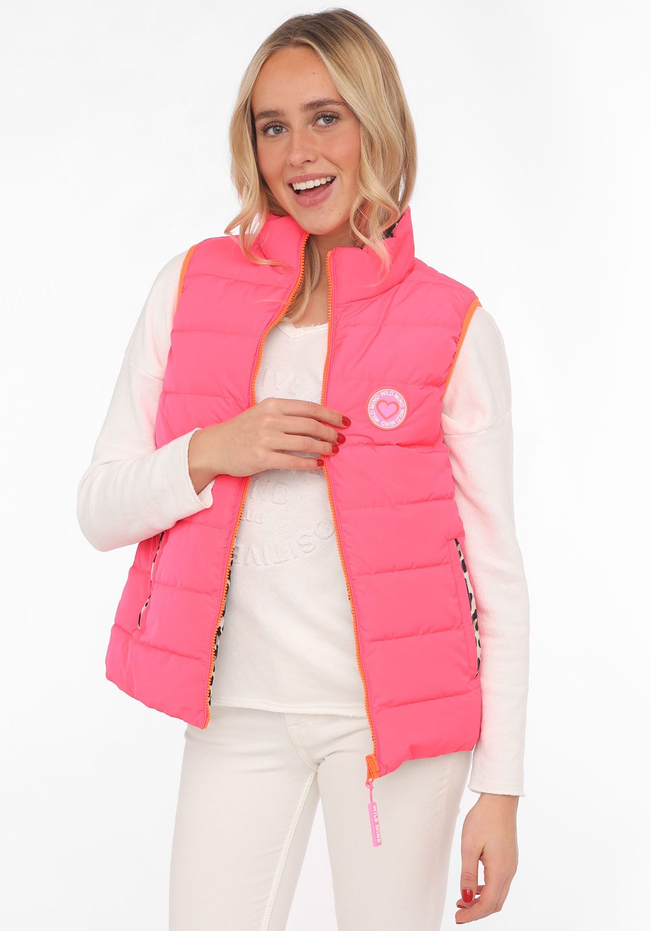 Zwillingsherz Wendeweste "Leo" beidseitig tragbar, Animal-Muster, Reißversc günstig online kaufen