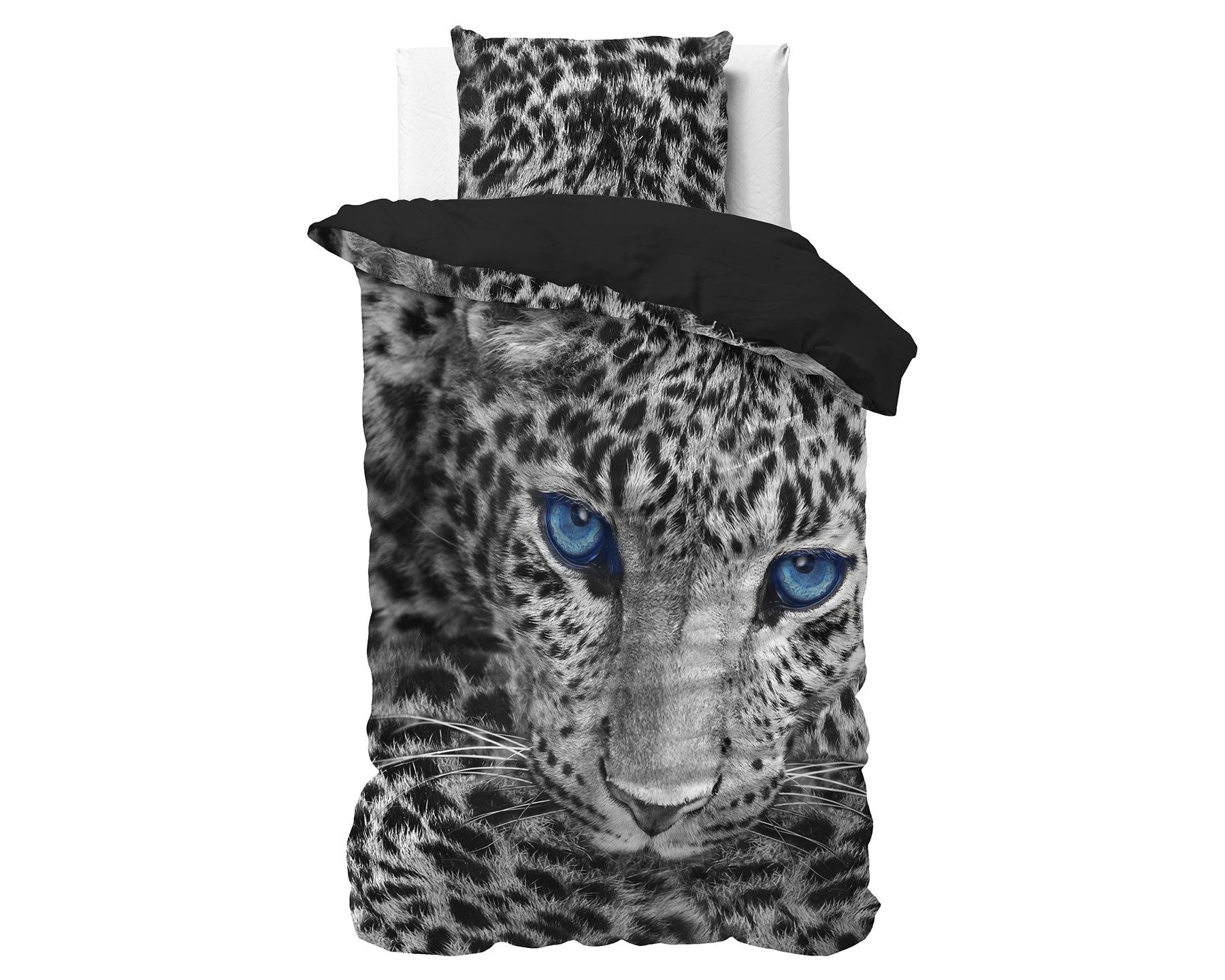 Sitheim-Europe Bettwäsche SLEEPTIME Gepard Grau Bettbezug mit Kissenbezug, 100% Baumwolle, 2 teilig, 100% Baumwolle