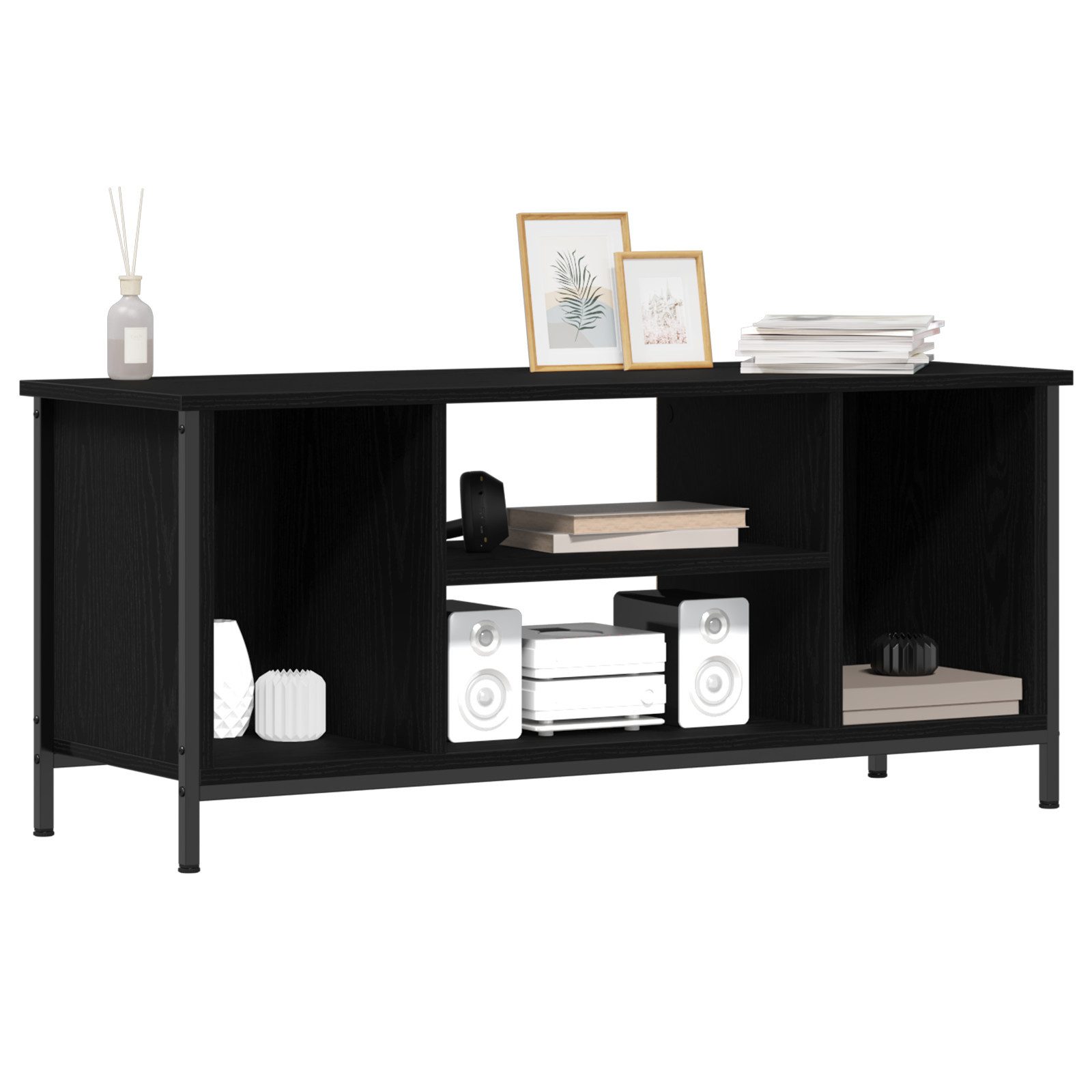 vidaXL TV-Schrank Schwarzes Eichen Entertainment-Center Schwarze günstig online kaufen