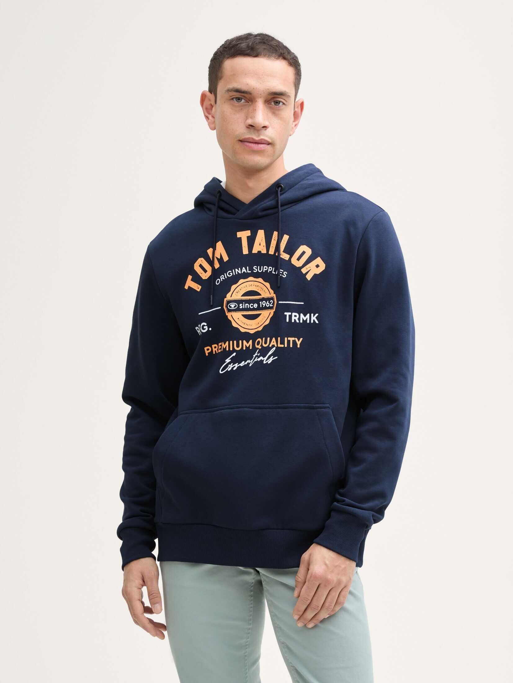 TOM TAILOR Sweatshirt Strick & Sweatshirts Hoodie Sweatshirt mit Logo-Print günstig online kaufen