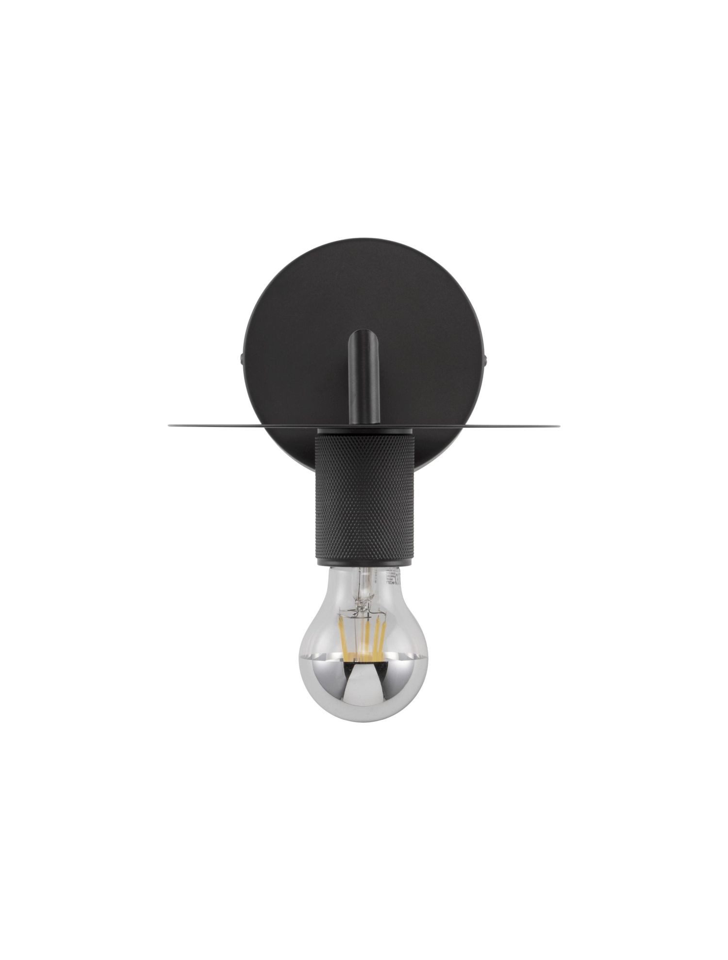 Licht-Erlebnisse Wandleuchte POSEY, ohne Leuchtmittel, Wandlampe E27 15,5 cm hoch Schwarz Metall Modern Wandbeleuchtung