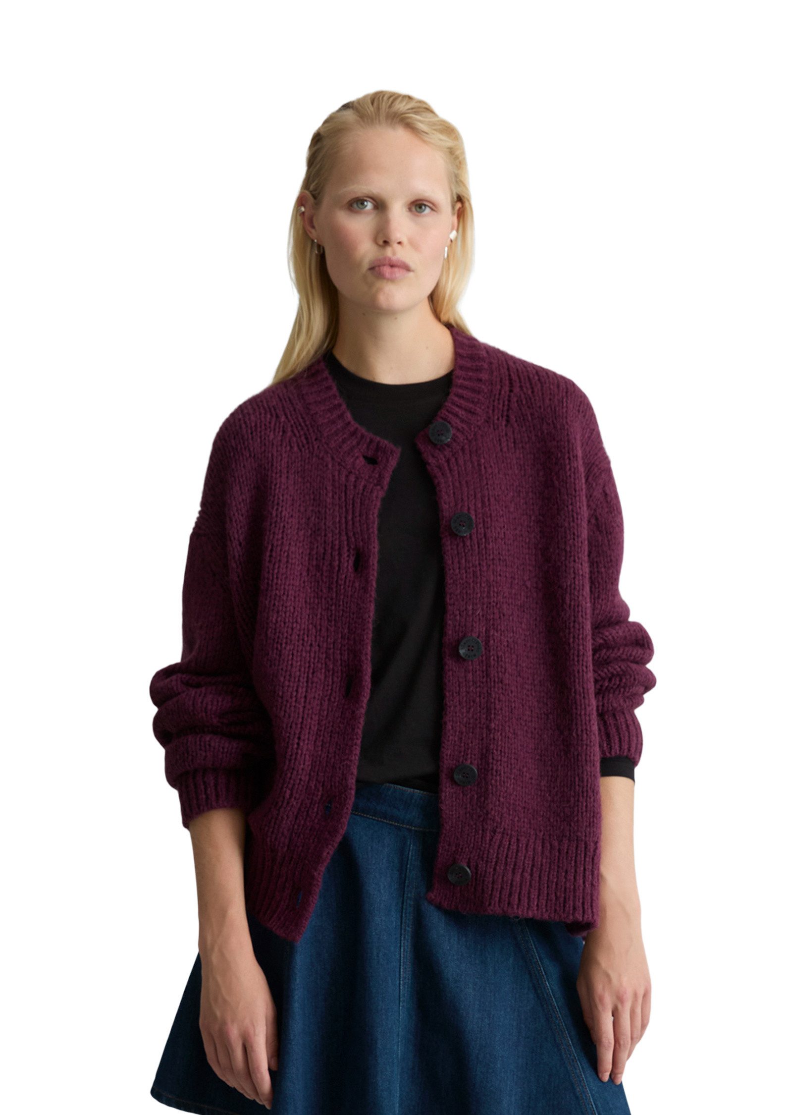Marc O'Polo DENIM Cardigan aus kuscheligem Schurwolle-Alpaka-Mix