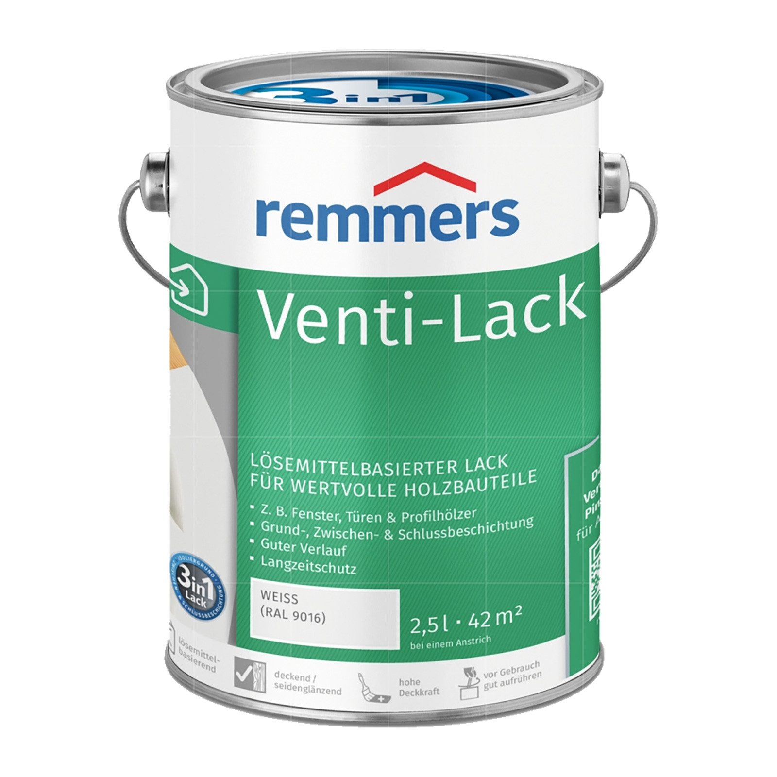 Remmers Holzlack VENTI-LACK 3IN1 - 2.5 LTR