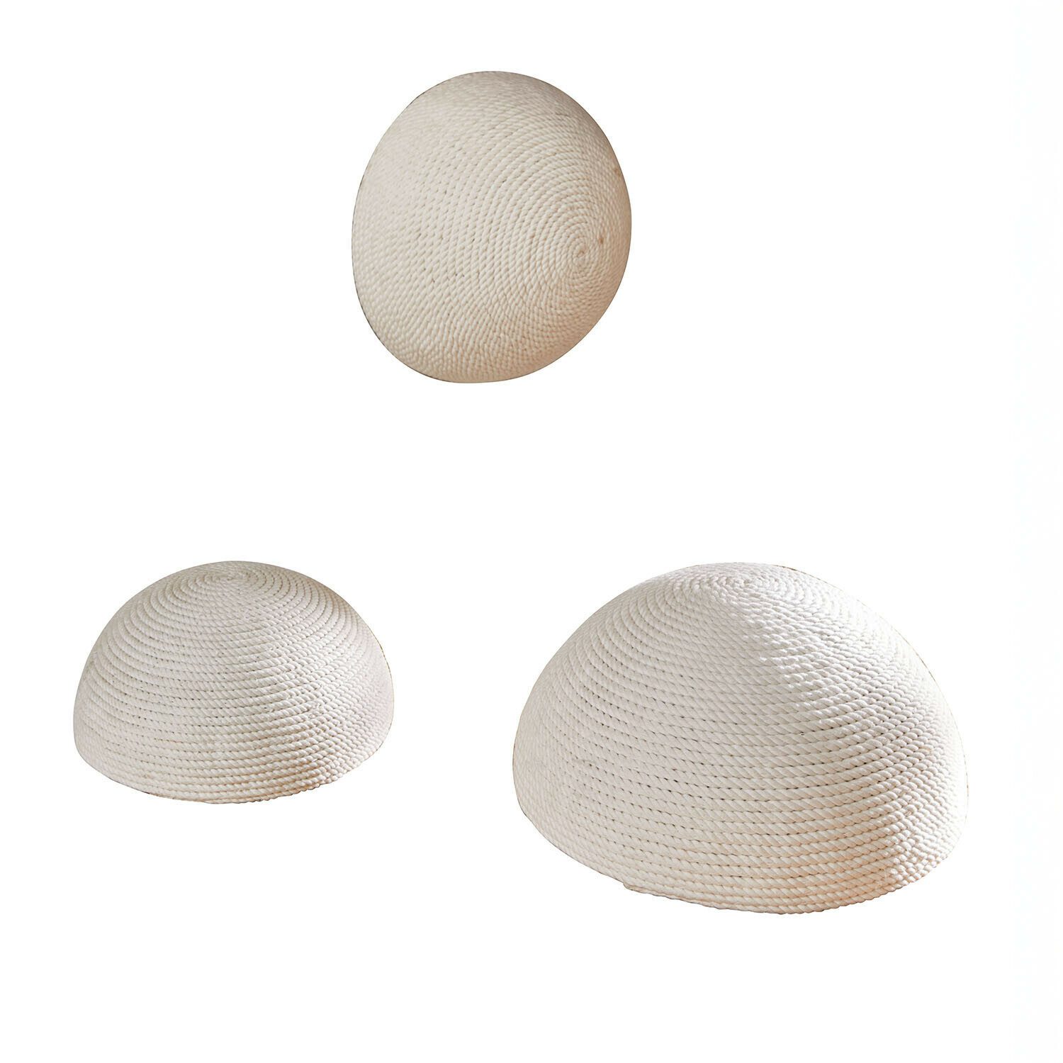 Kratzkugel Kratzornament 3er Set Hallira beige