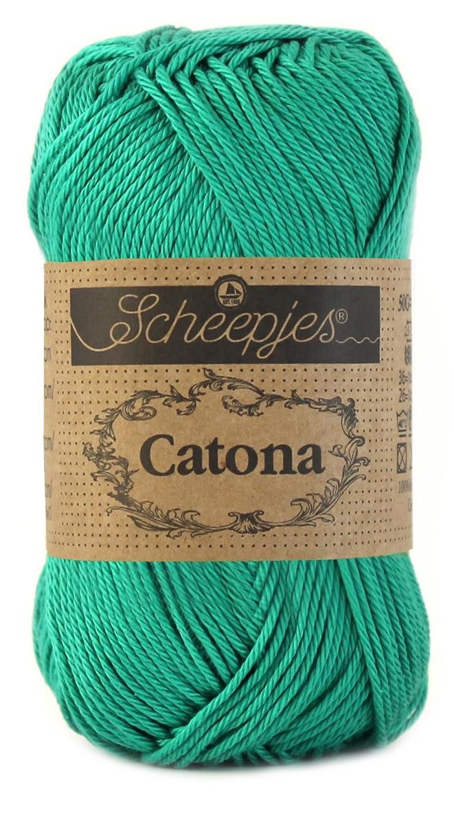 Scheepjes 10 x Scheepjes Catona 514 Jade Häkelwolle, 250 m, Strickgarn,Baumwollgarn,Häkeln,Amigurumi